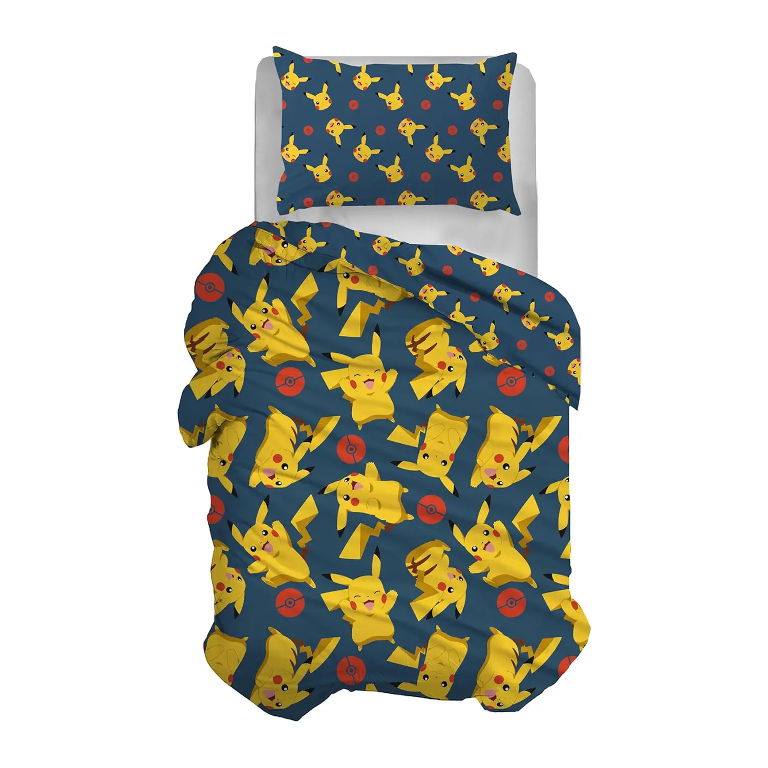Parure Copripiumino Pokémon 1 Piazza per Letto Singolo - HERMET - biancheria casa