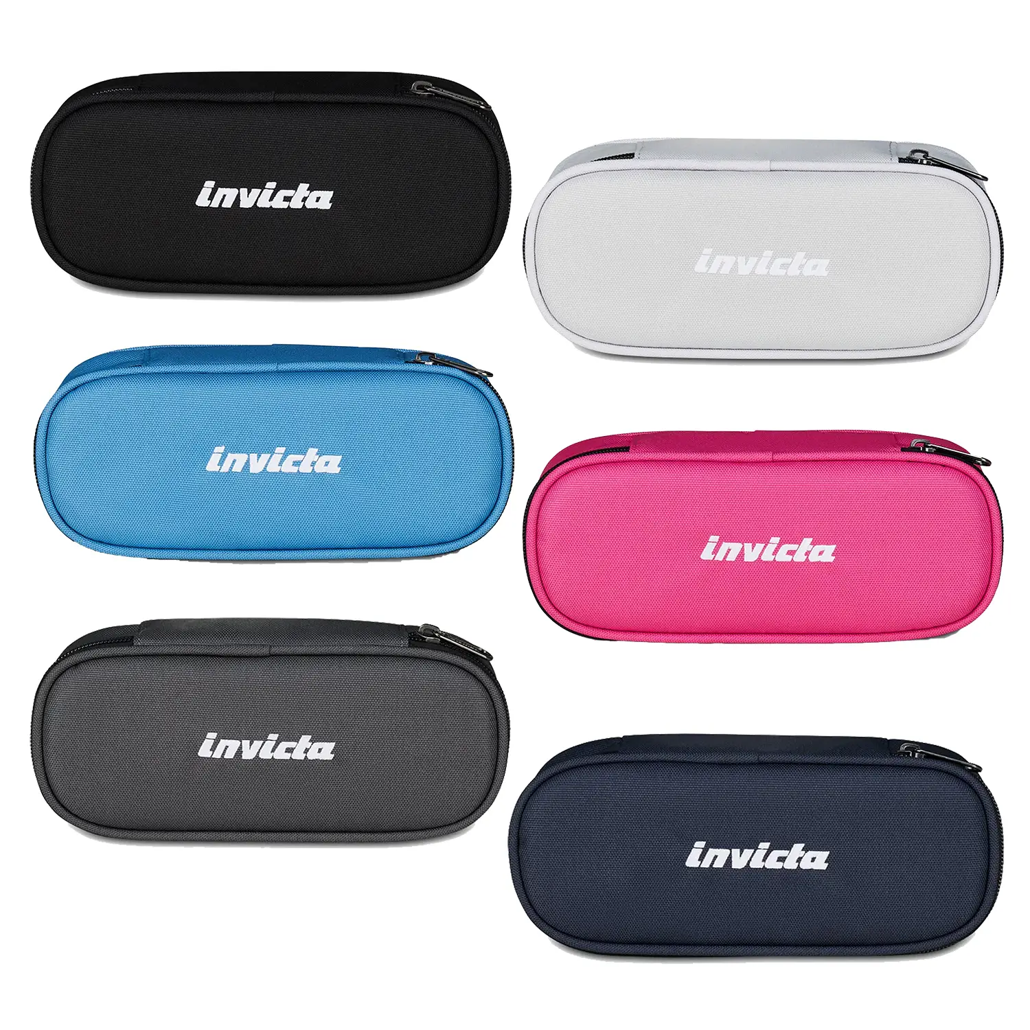 Invicta Bustina Portapenne Scuola Pencil Bag Lip Plain Grs, in 6 Varianti Colore - bauletti tombolini bustine