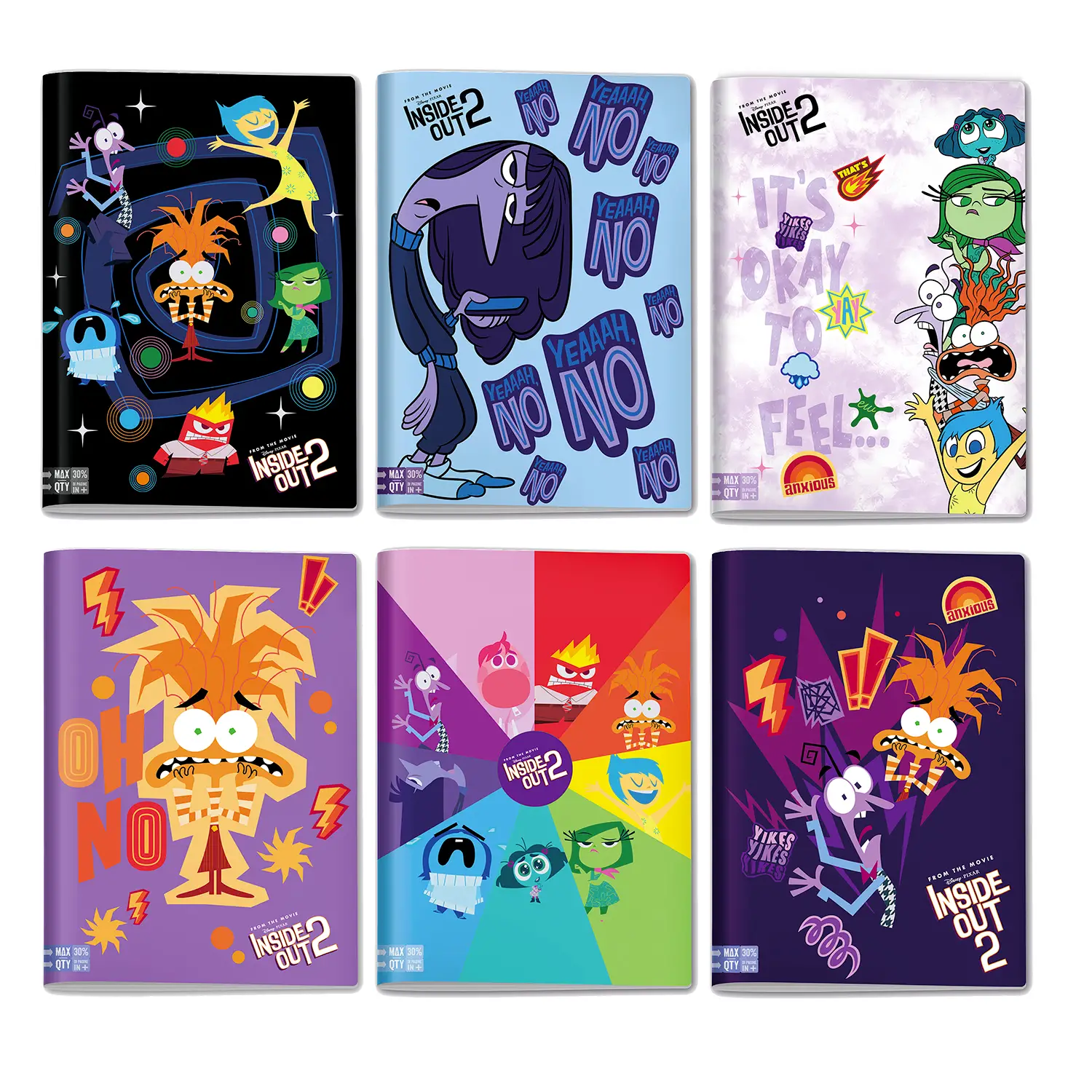 Inside Out 2 Quaderno A4 Maxi 96/100 Rigatura a - Cancelleria varia