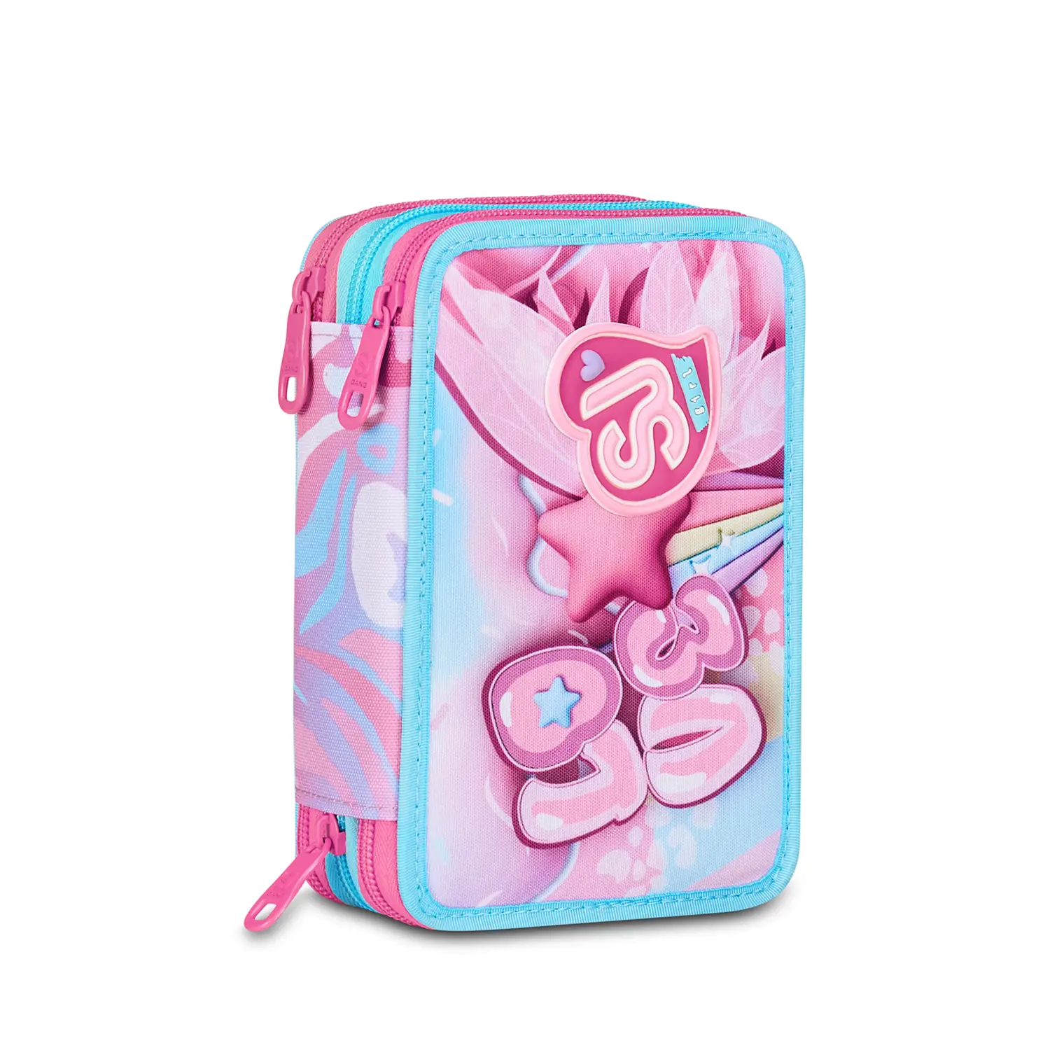 Sj Gang Plushy Rabbit Astuccio Scuola 3 Zip - astucci colori