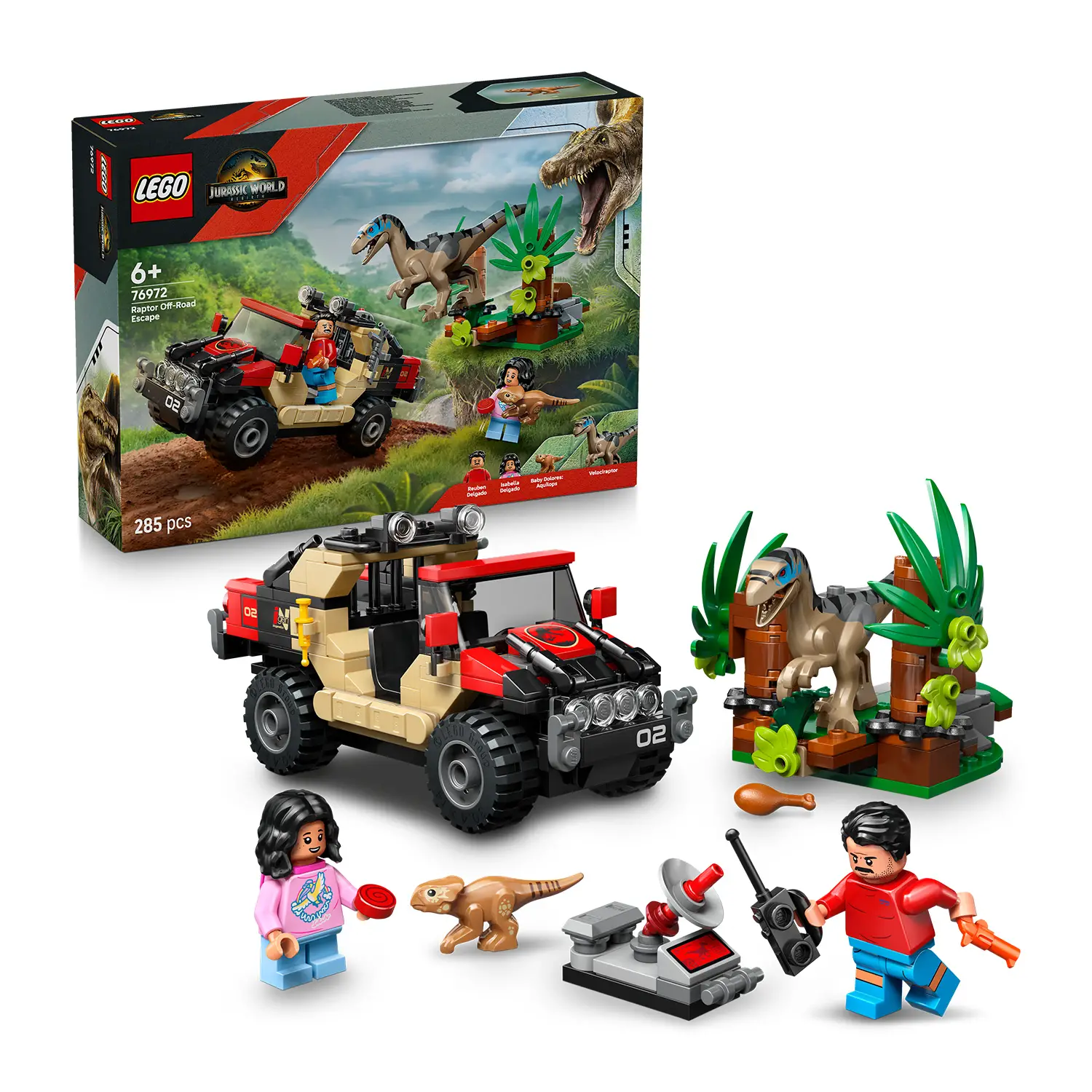 LEGO Jurassic World Fuga dal Raptor sul Fuoristrada 76972 - lego
