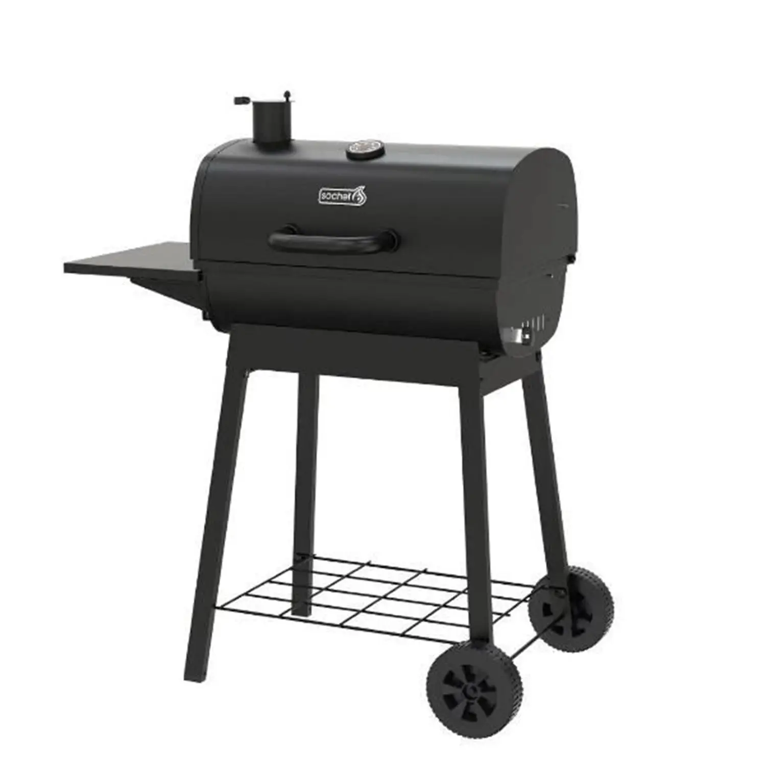 Barbecue a Carbone Semibarile Willy 57 con Affumicatore - barbecue a carbonella