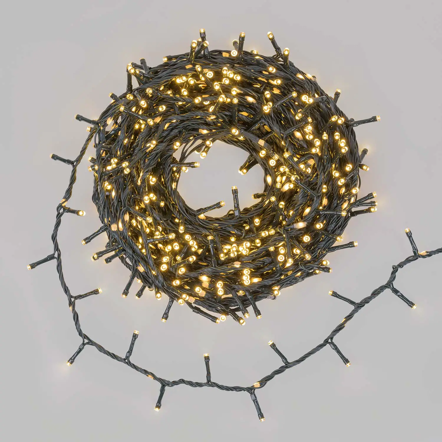 MiniCluster 30m StarFall 1660 LED Bianco Caldo con Timer - luci