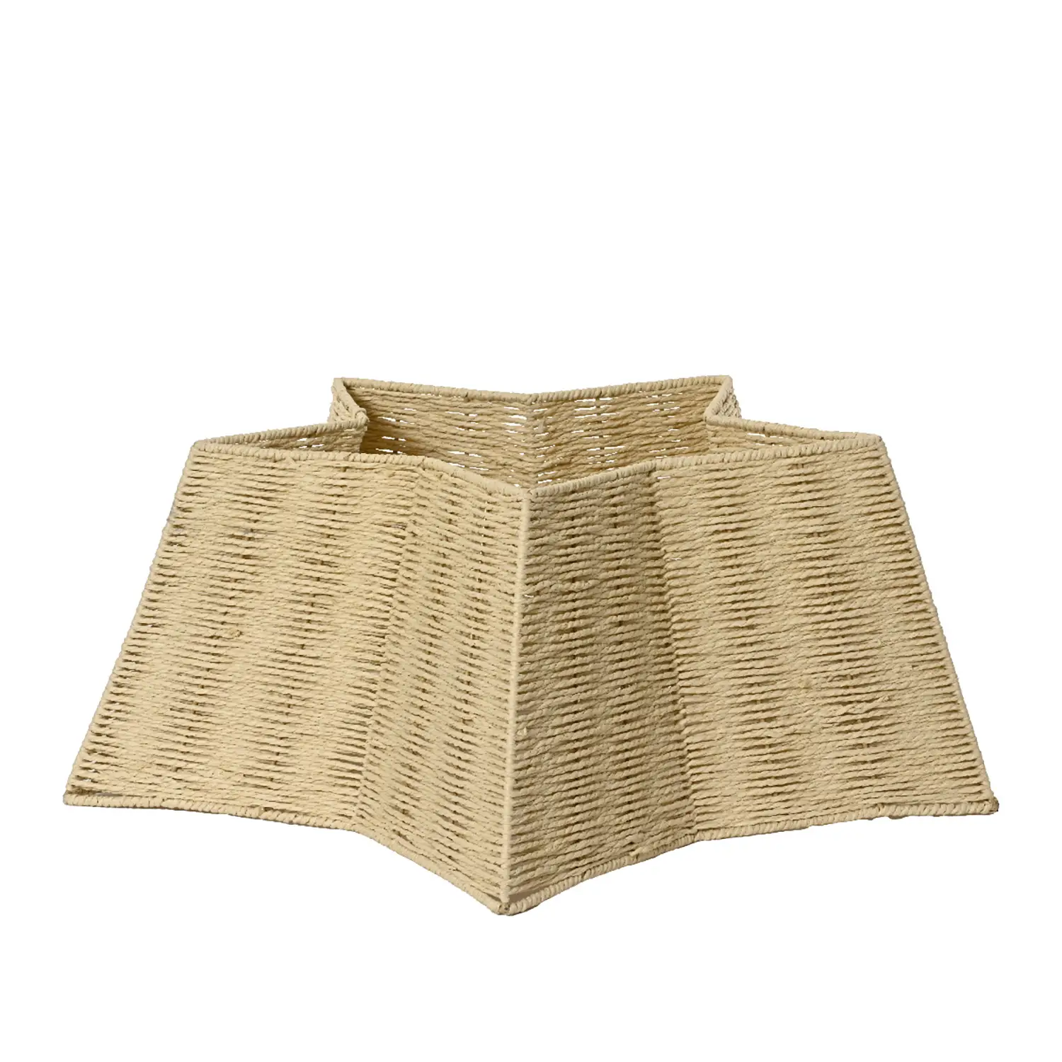 Copri Base Albero Natale Marrone Rustico in Carta Intrecciata 71x28 cm - basi albero