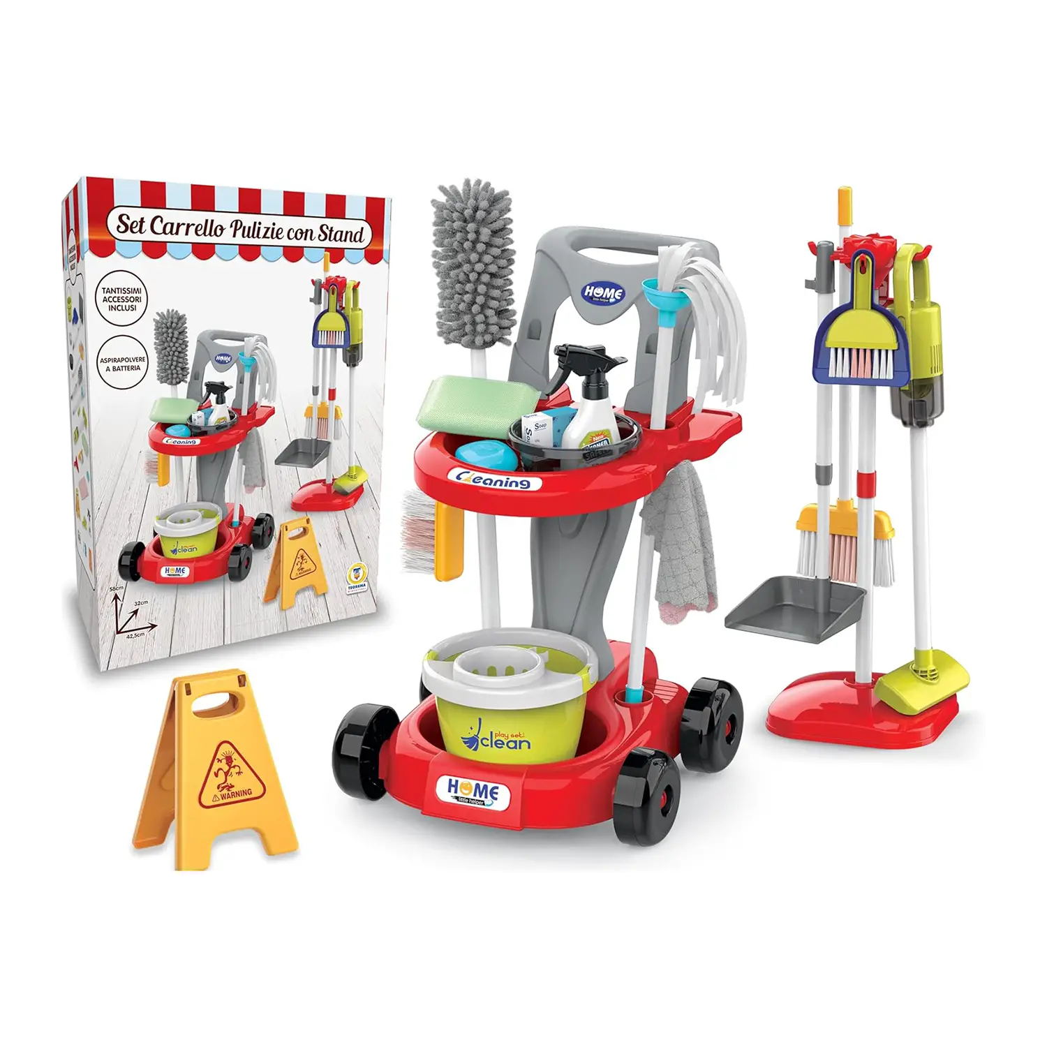 Set Carrello Pulizia Con Paletta E Accessori - bellezza e accessori