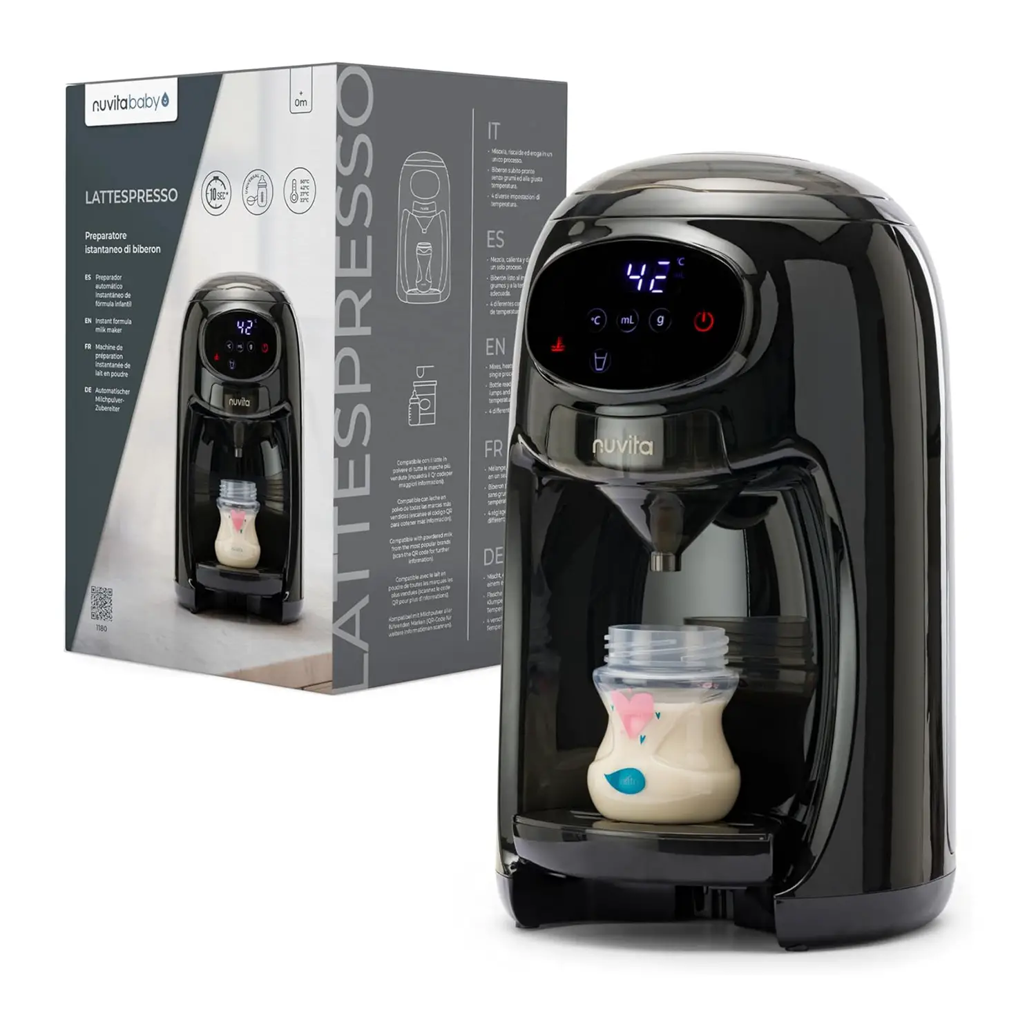 Nuvita 1180 Lattespresso Preparatore Istantaneo di Biberon - Sicurezza e igiene