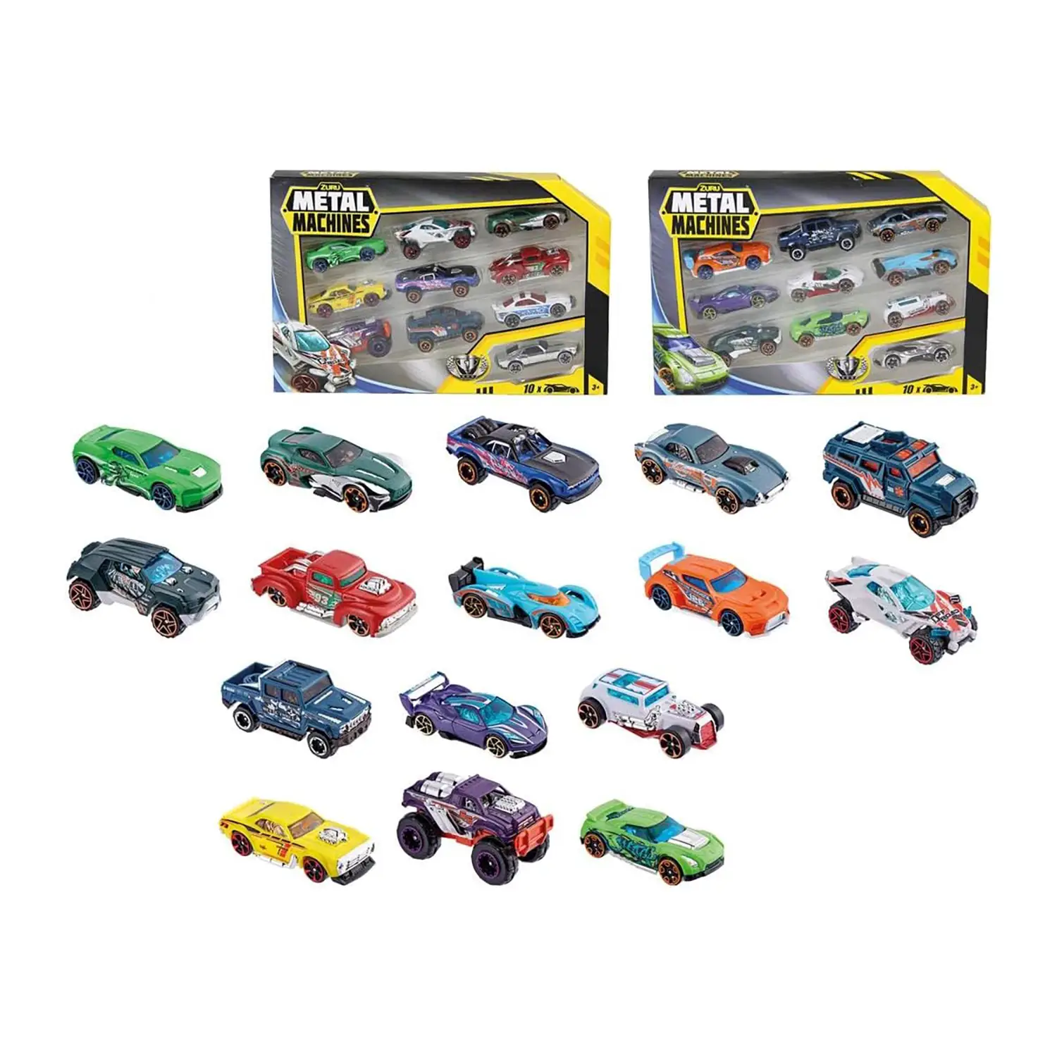 ZURU Metal Machines Series 2 Auto Metallo Set 10 Pezzi - modellini