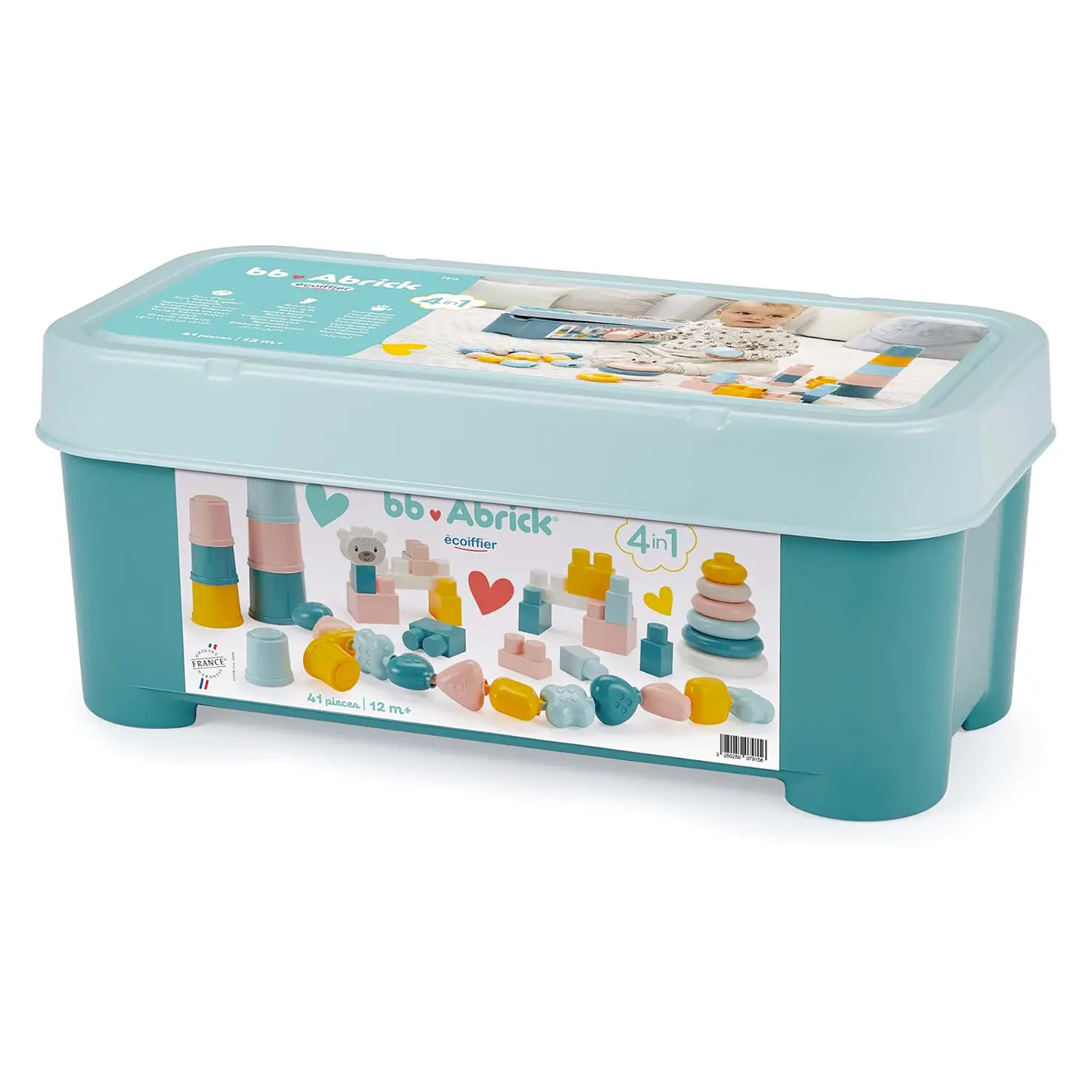 Cofanetto Multisensoriale 4 Giochi In 1 - 41 Pezzi - Costruzioni in plastica