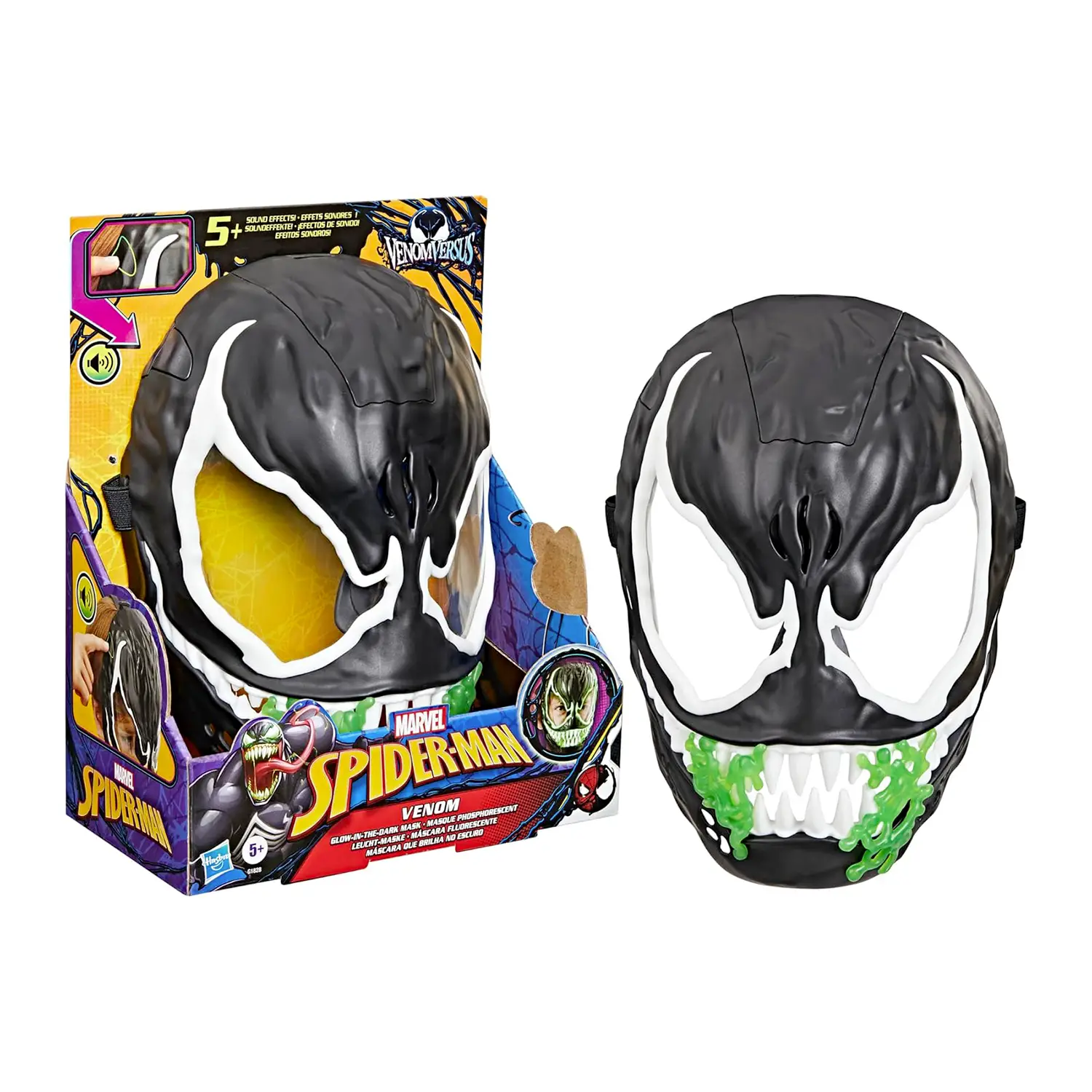 Spiderman Maschera Elettronica Venom Si Illumina Al Buio - action figures ed accessori
