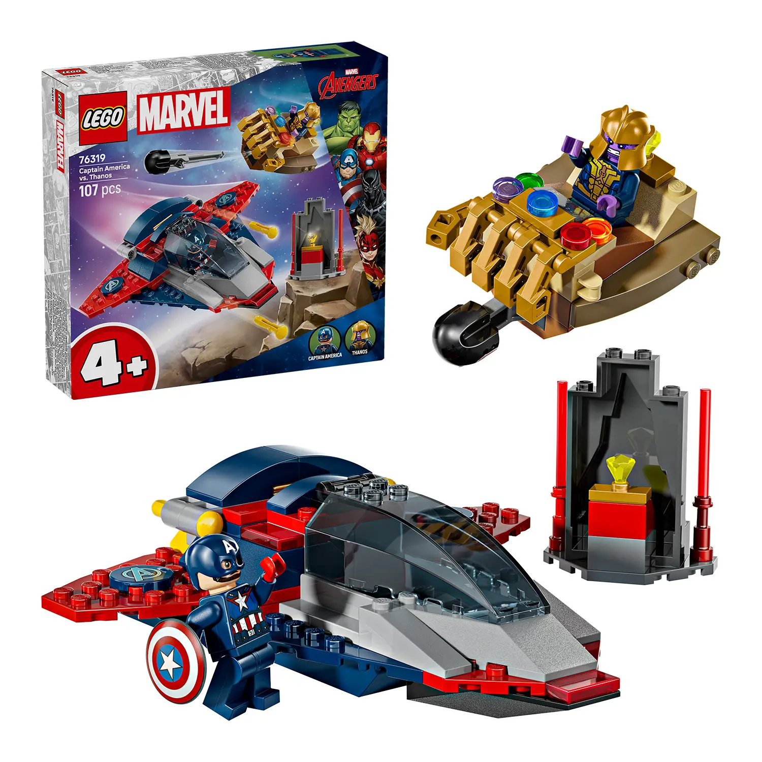 Lego Super Heroes Marvel Captain America Contro Thanos 76319 - lego