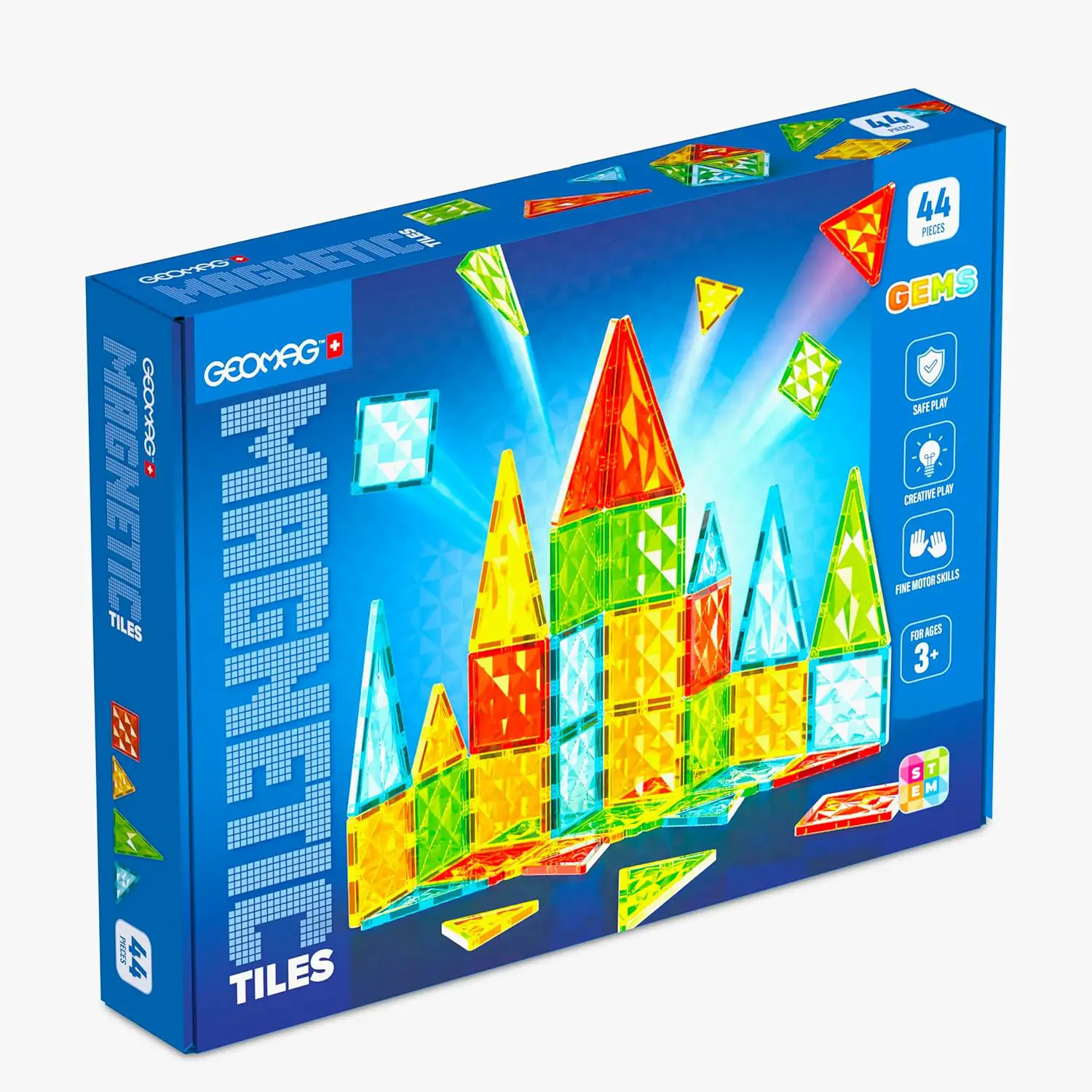 Geomag Magnetic Tiles Gems 44– Costruzioni Magnetiche Creative - Costruzioni tecniche