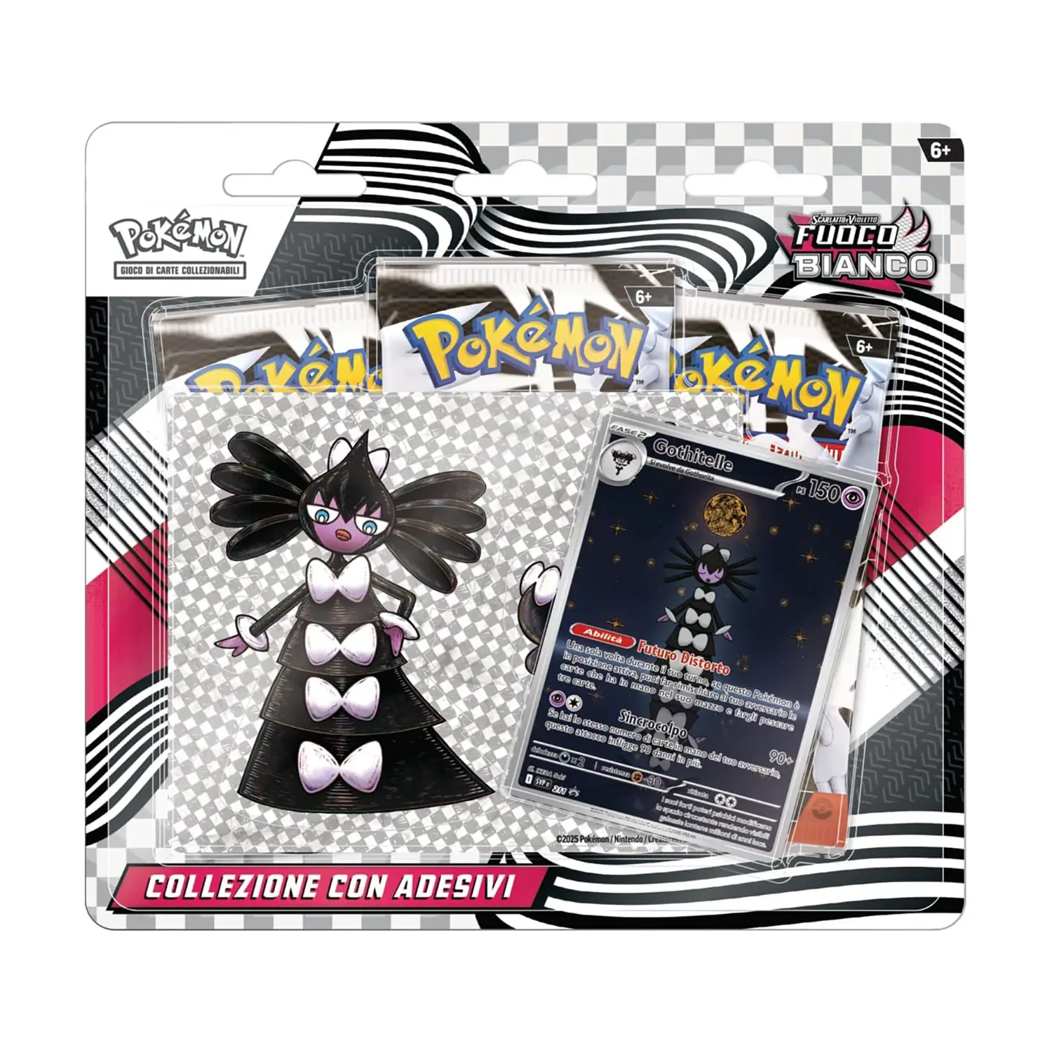 Pokémon GCC Fuoco Bianco – Collezione Gothitelle con Adesivi - giochi di società
