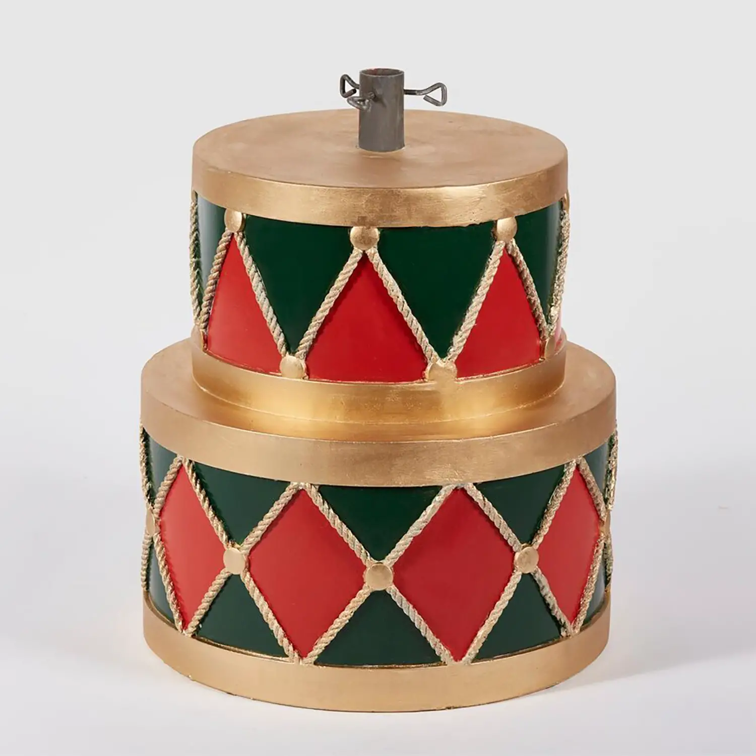 Base Albero di Natale Tamburo H49 D45 cm Verde Rosso – EDG Enzo De Gasperi - basi albero