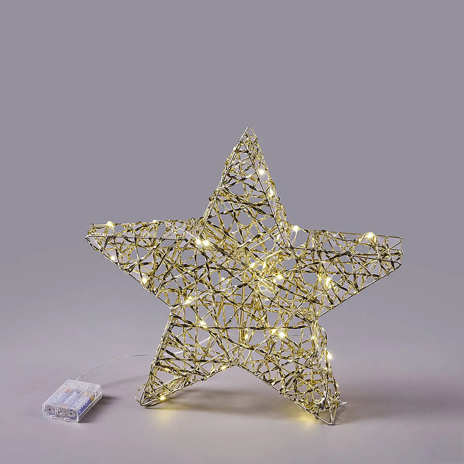 Stella Natalizia Intreccio con 40 Microled Ø40 cm Oro – EDG - addobbi casa