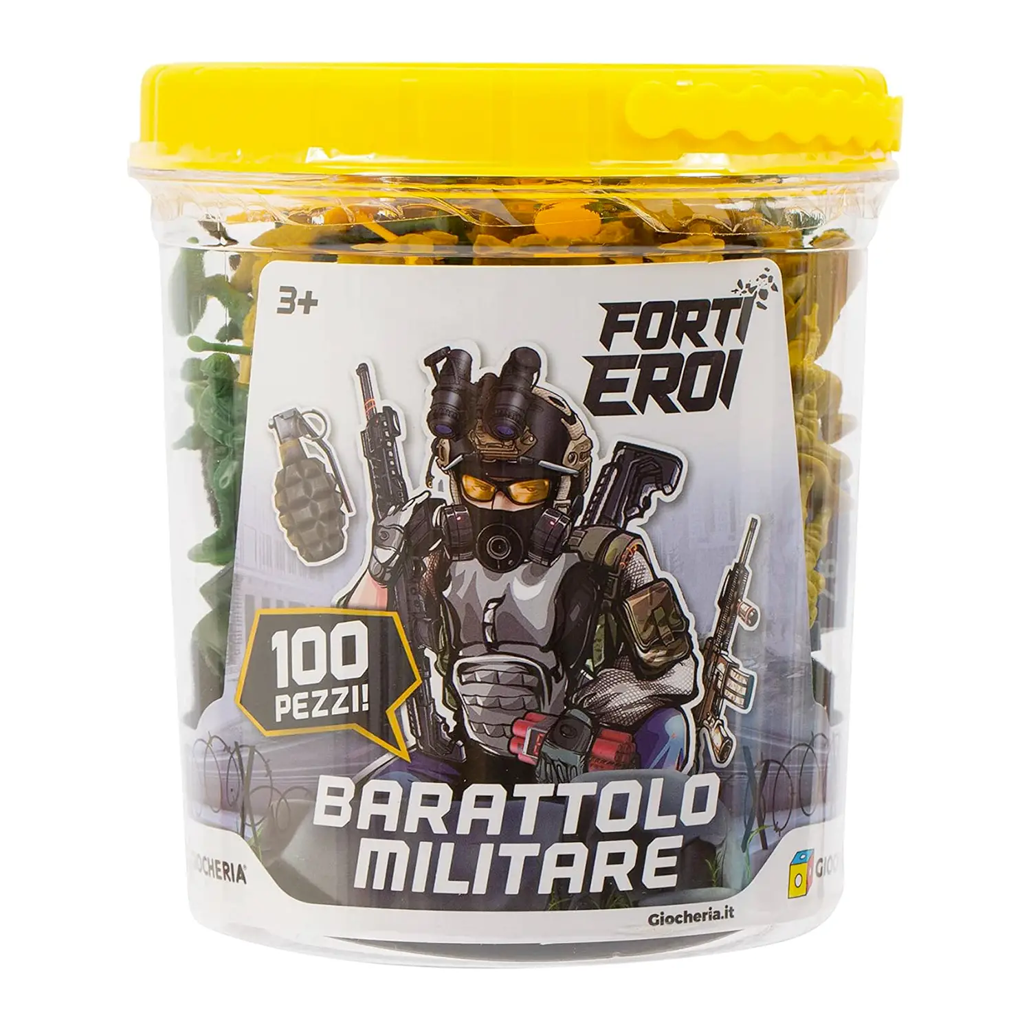 Forti Eroi Barattolo Militare 100 Pezzi - action figures ed accessori