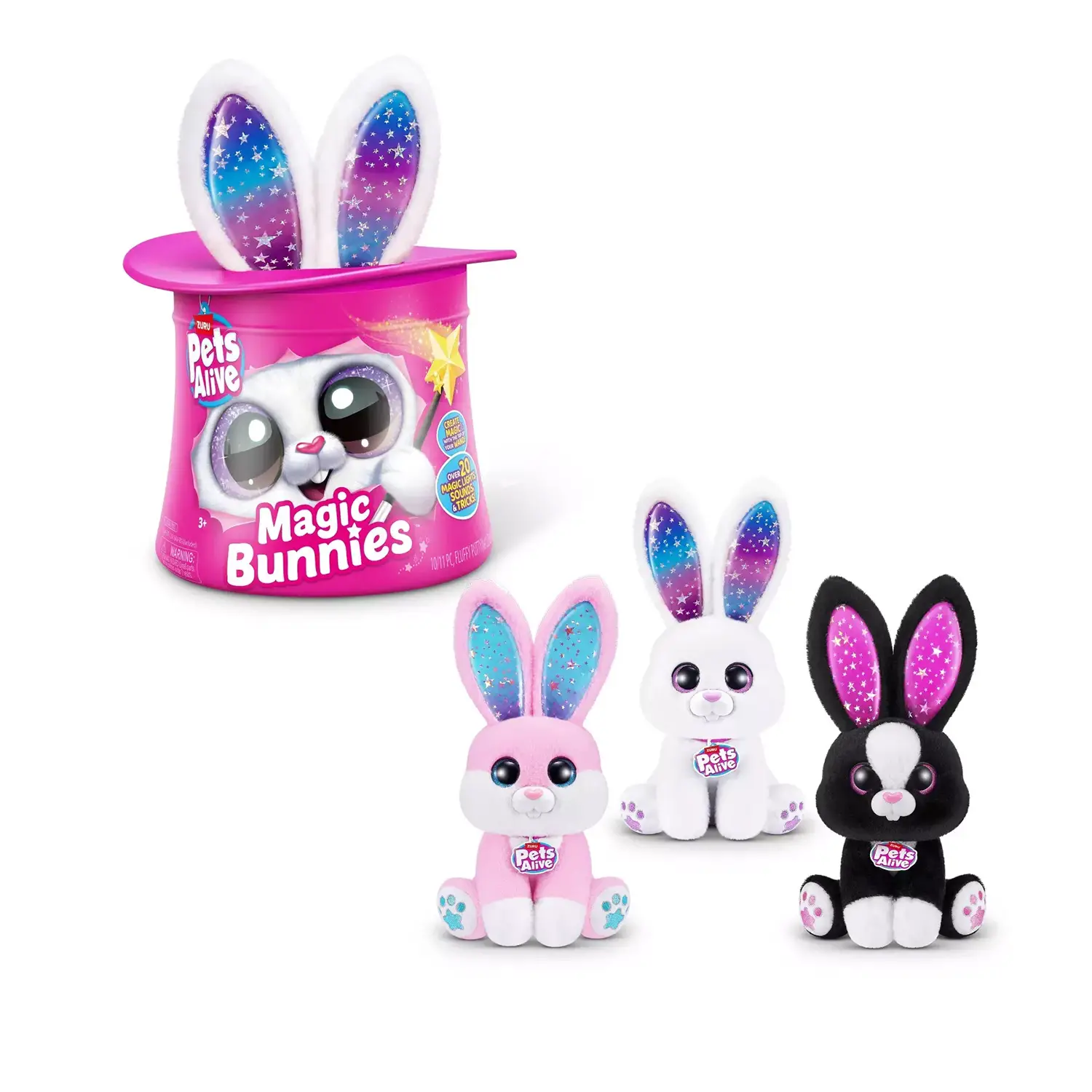 Zuru Magic Bunny Interattivo con Bacchetta Magica e Accessori 35cm - peluches 0/36 mesi