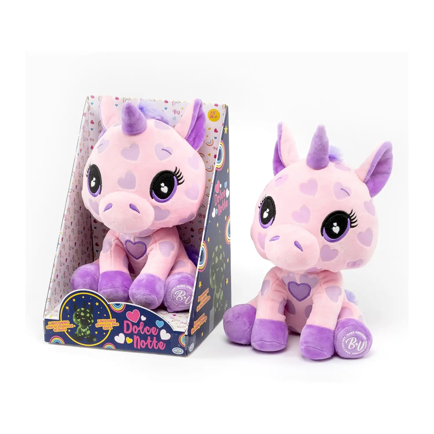 Baby Unicorn Cuccioli Unicorno Glow In The Dark 40 Cm - modellini