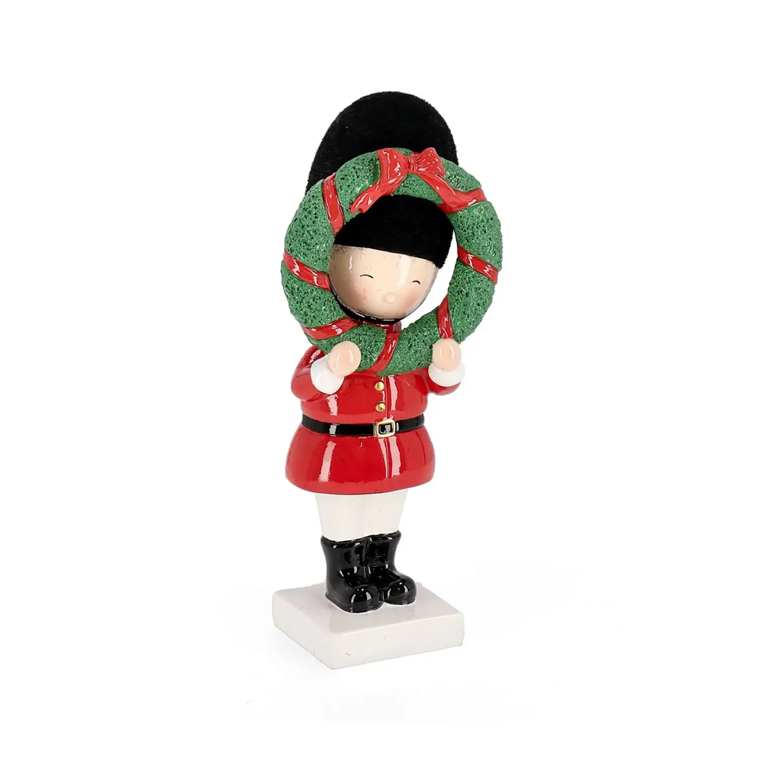Soldatino Garod con Corona Decorazione Natalizia in Resina 27cm - schiaccianoci