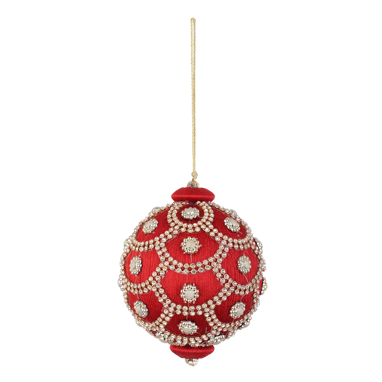 Sfera Natalizia con Strass Crystal Rossa - addobbi albero