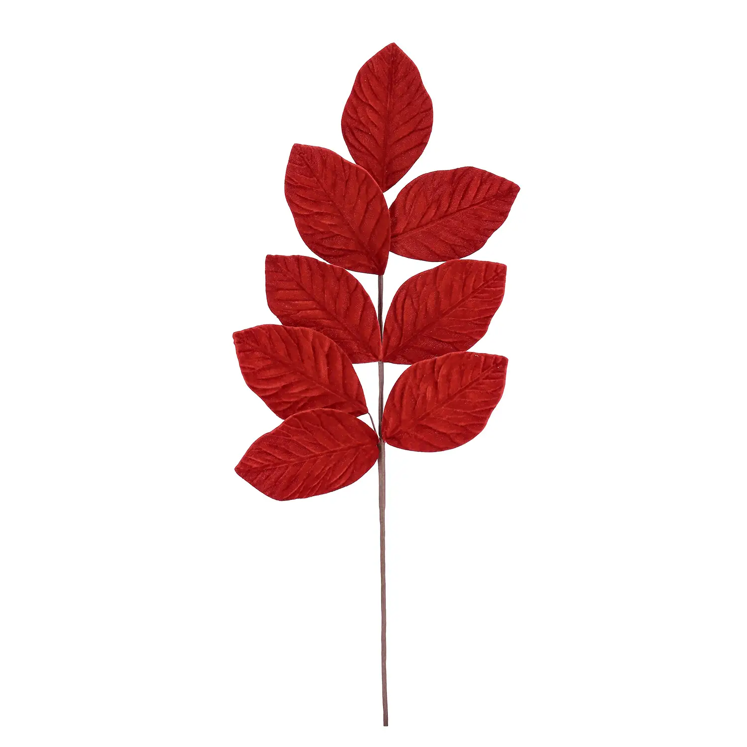 Ramo Ertemios Decorazione Natalizia 70cm Foglia Rossa - fiori e ghirlande