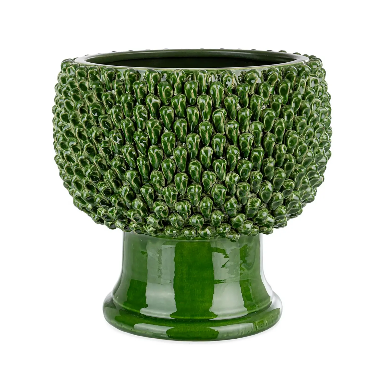 Vaso Pigna Classica Natale In Ceramica H32,5 Verde - addobbi casa