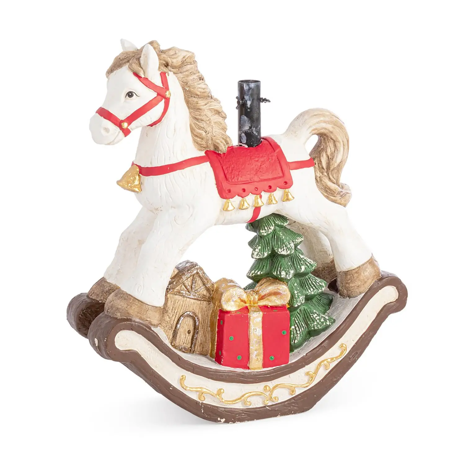 Base Albero Natale Chaim Cavallino A Dondolo 63cm - basi albero