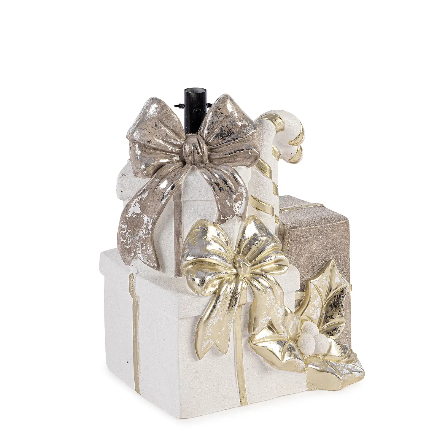 Base Albero di Natale Brecht Regali Bianco Oro 55 Cm - basi albero