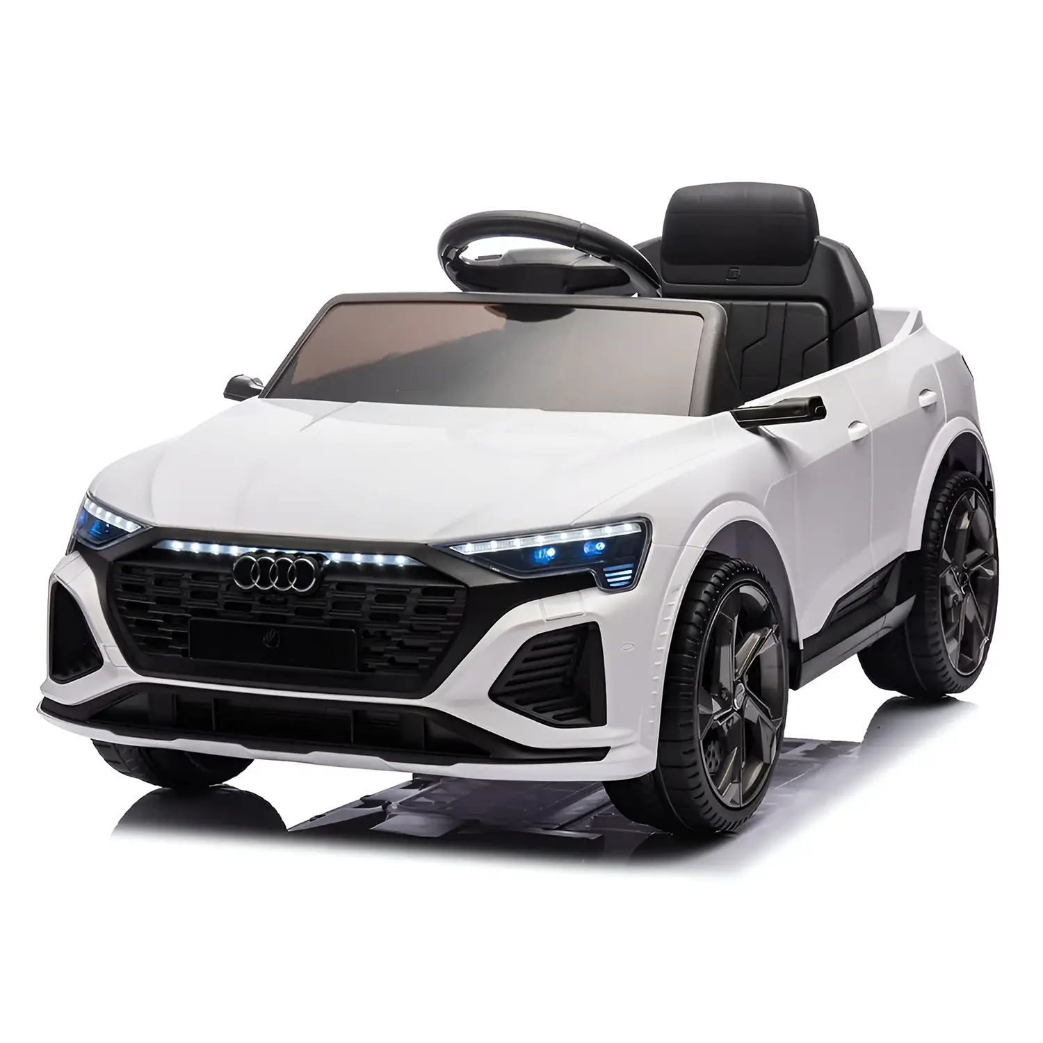 Macchina Elettrica Bambini Audi Q8 12V Bianca con Telecomando - auto