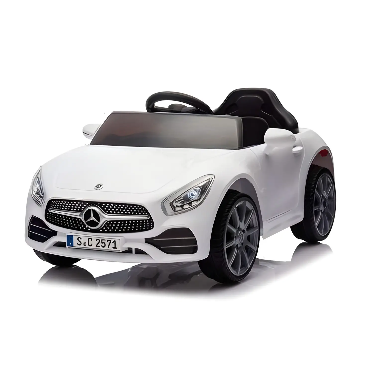 Macchina Elettrica Bambini Mercedes-Benz 12V Bianca con Telecomando - auto
