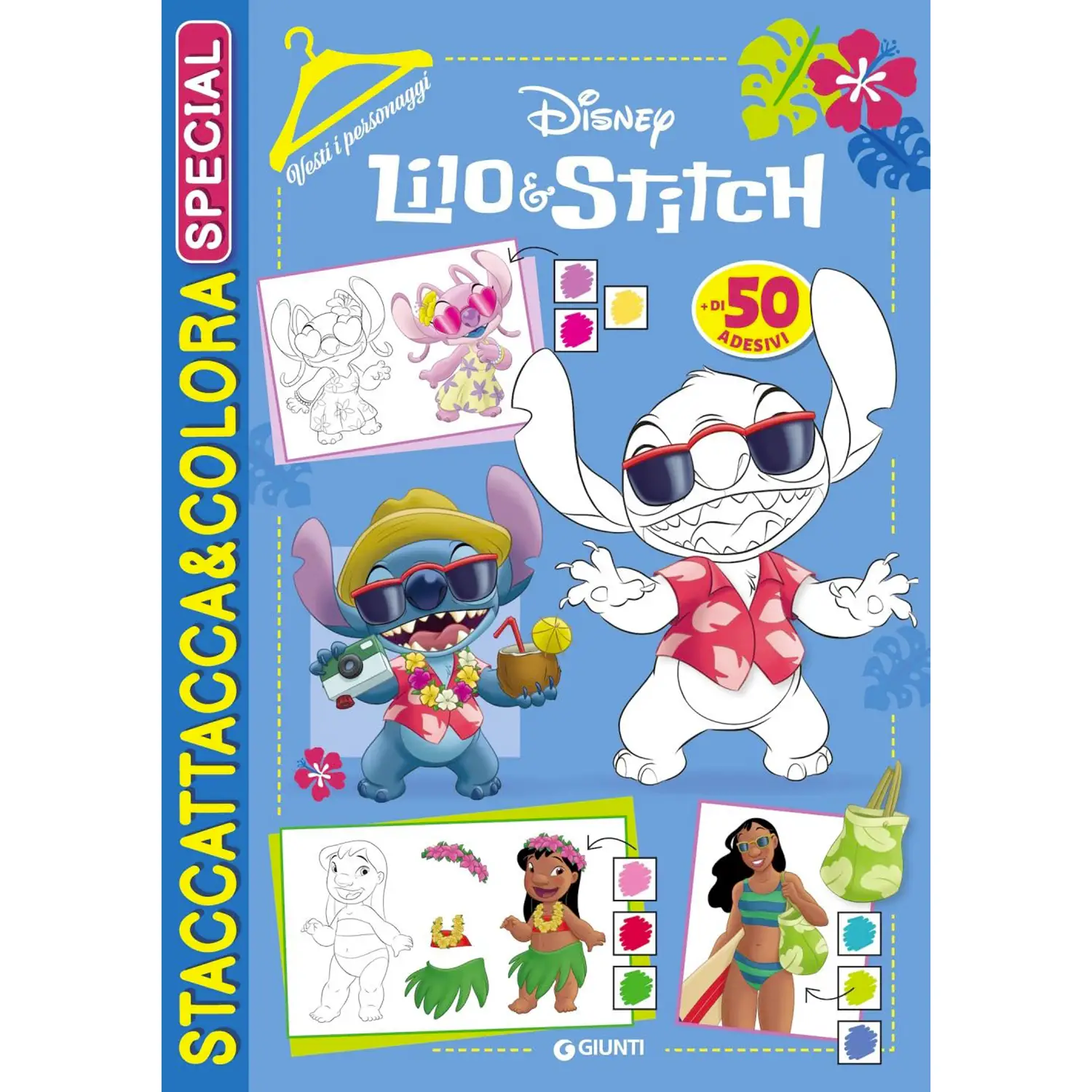 Libro Stitch Con Adesivi - Vesti I Personaggi - Prima biblioteca