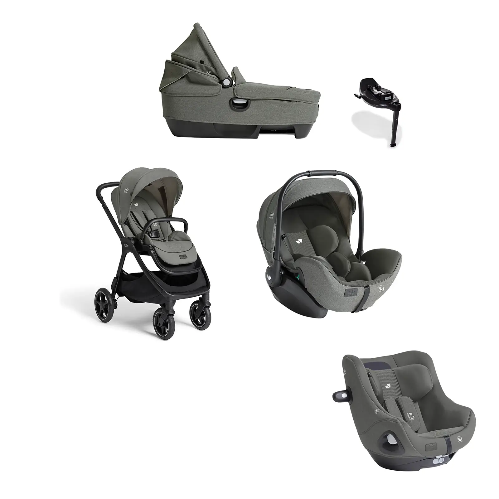 Trio Finiti Signature con Navicella Calmi R129 più Seggiolino Auto I-Harbour E I-Size 360 Evergreen - trio e modulari