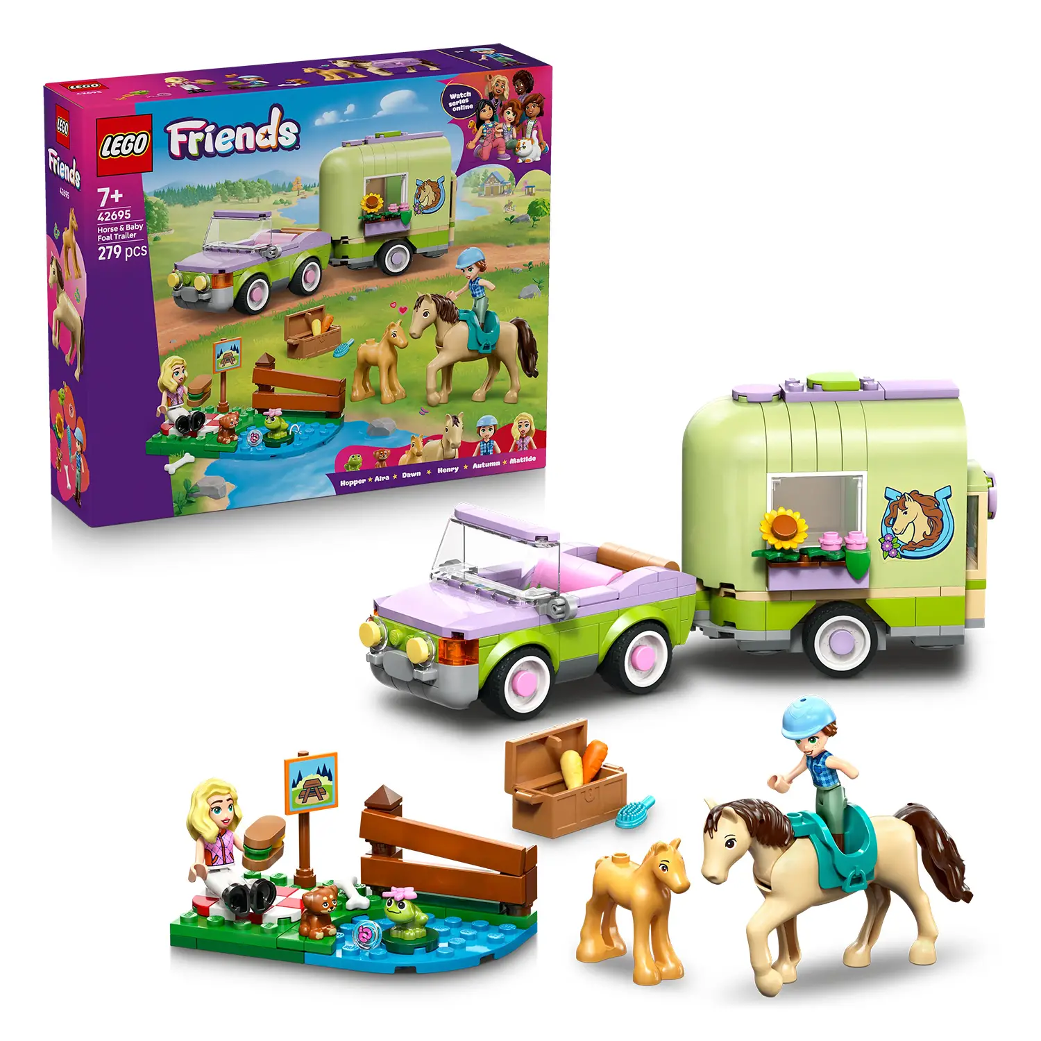 LEGO Friends Rimorchio per Cavallo e Puledro 42695 - lego