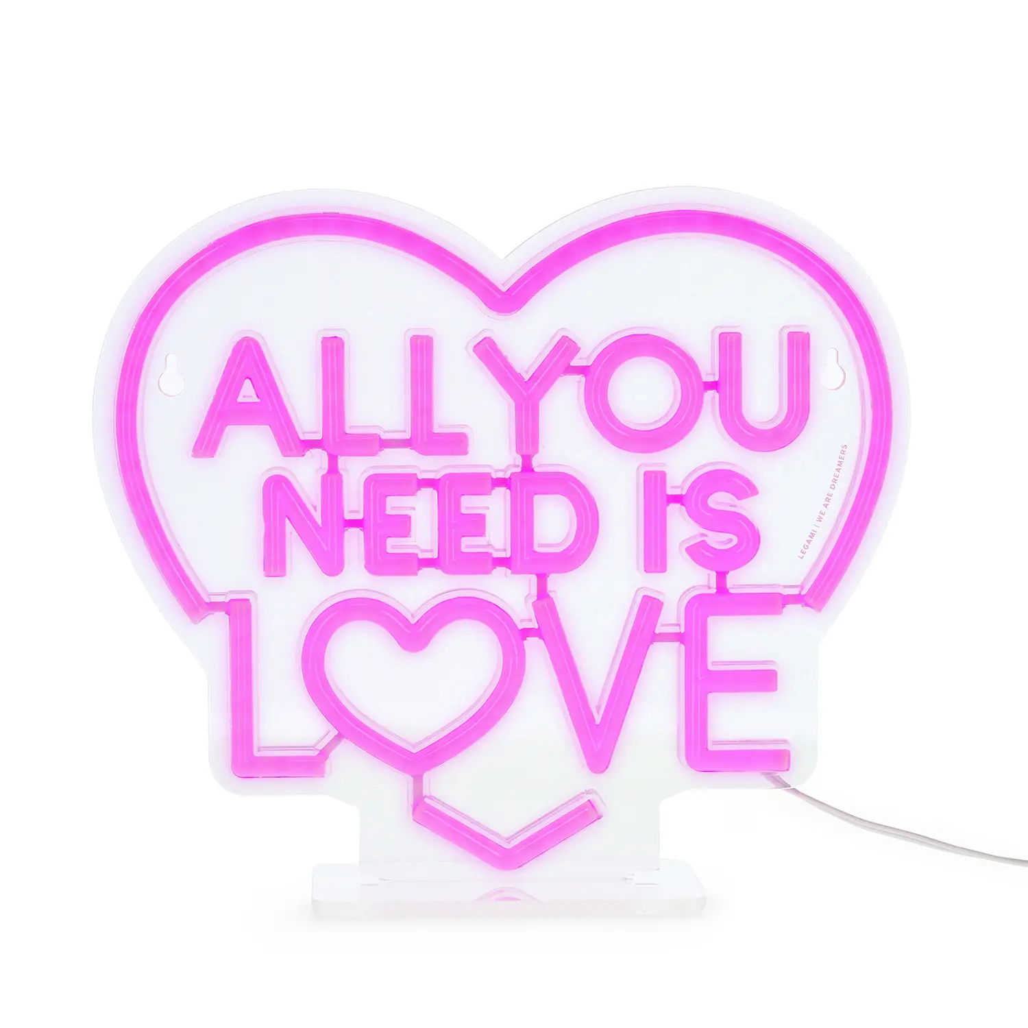 Legami - Lampada Led Effetto Neon All You Need Is Love - regalo e gadget valigeria