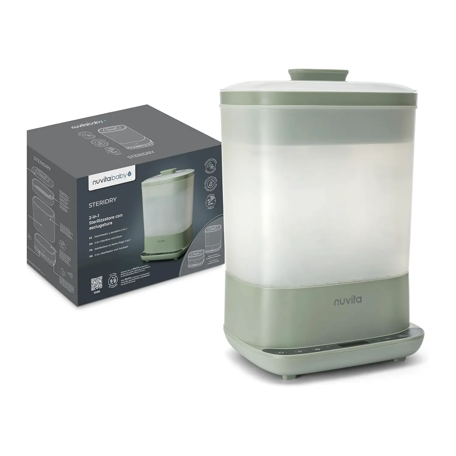 Nuvita SteriDry 1088 Sterilizzatore Biberon HEPA 72H - Sicurezza e igiene