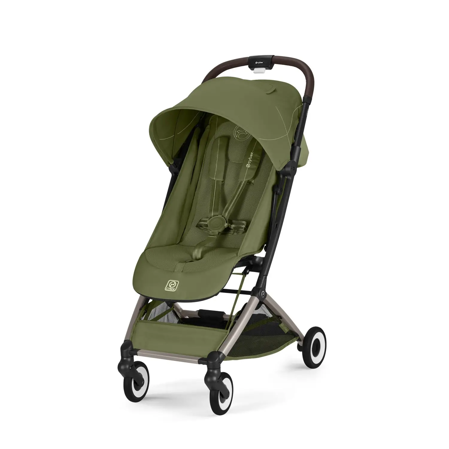 Passeggino Orfeo Moss Green Cybex Telaio Taupe - passeggini compatti