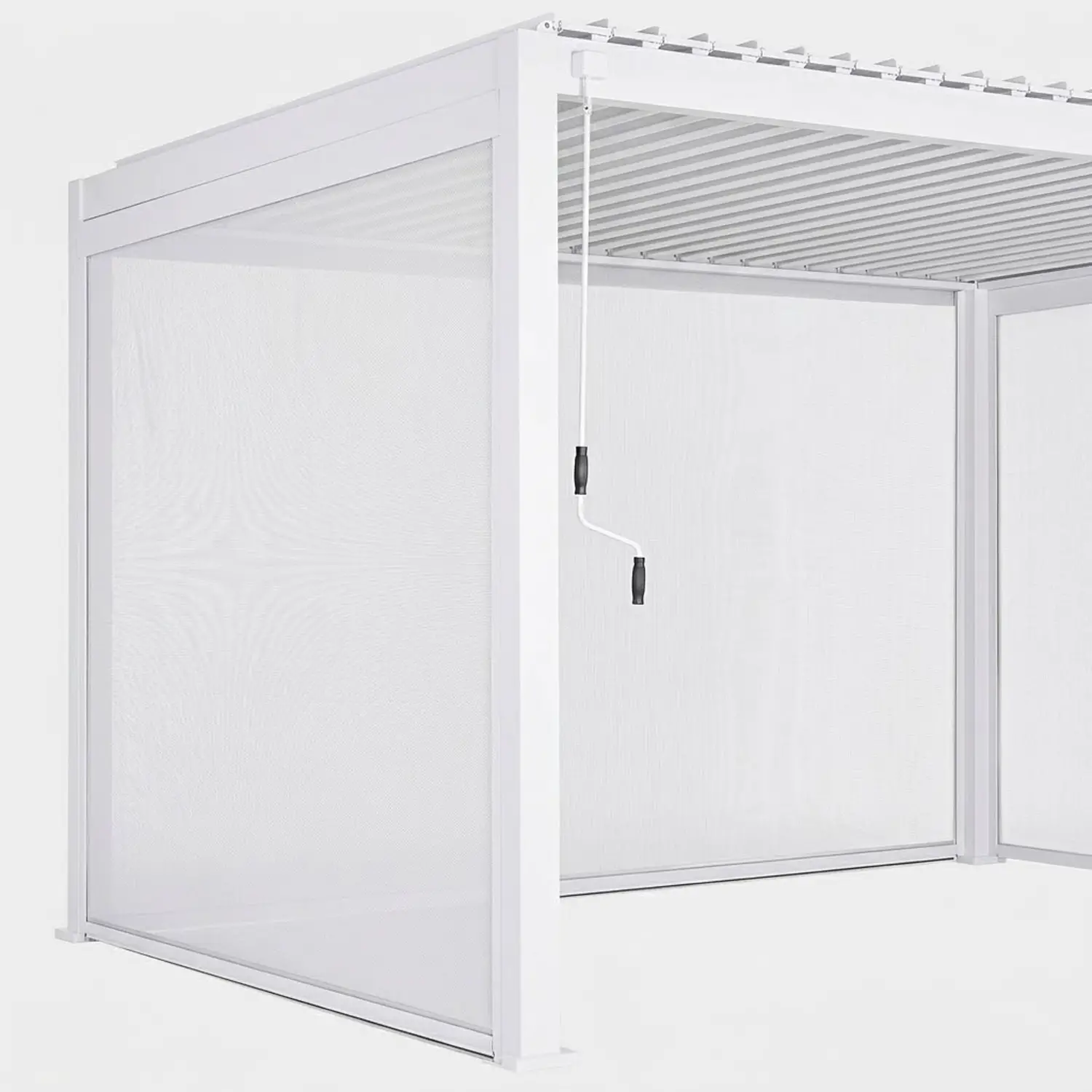 Set 2 Tende Oscuranti a Rullo per Pergola 2,8+3,6 m Bianco - gazebi in ferro