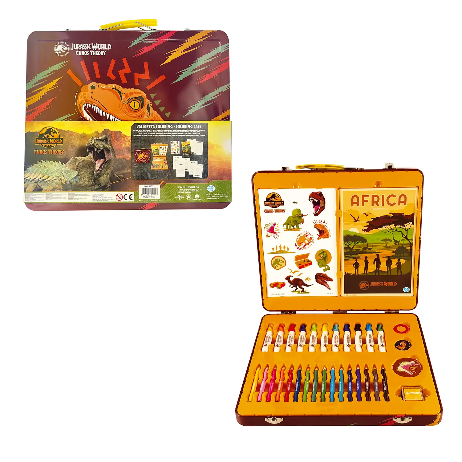 Jurassic World Valigetta Per Colorare - creatività