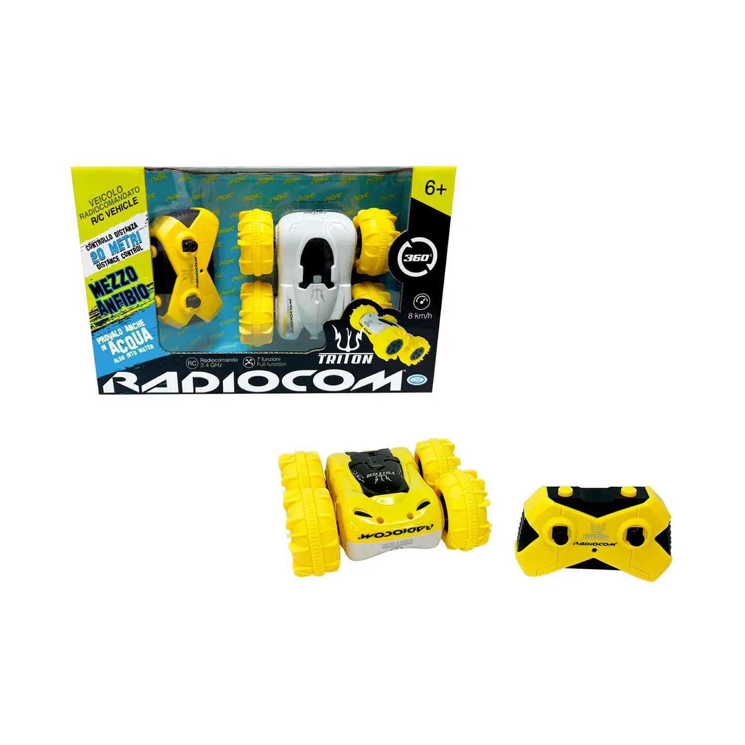 Radiocomando Radiocom Triton Anfibio Giallo - radiocomandi