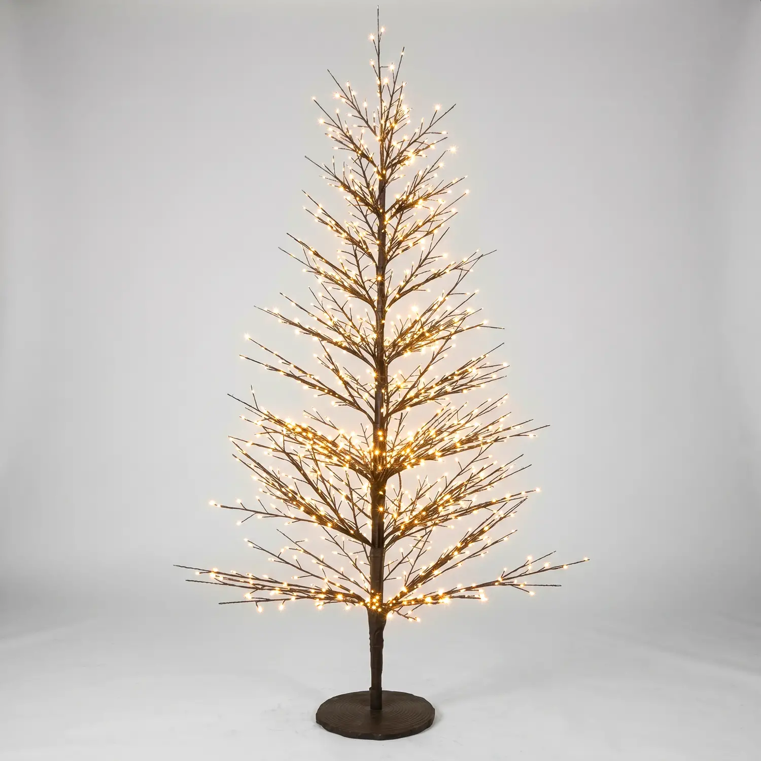Albero di Natale Faggio Classico 1440 LED, Altezza 150 cm, Finitura Nero - alberi led di design