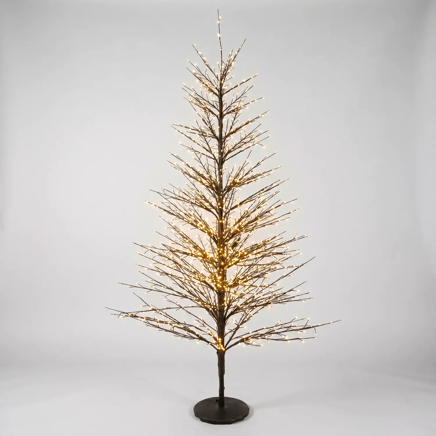 Albero di Natale Faggio Classico 1940 LED, Altezza 180 cm, Finitura Nero - alberi led di design