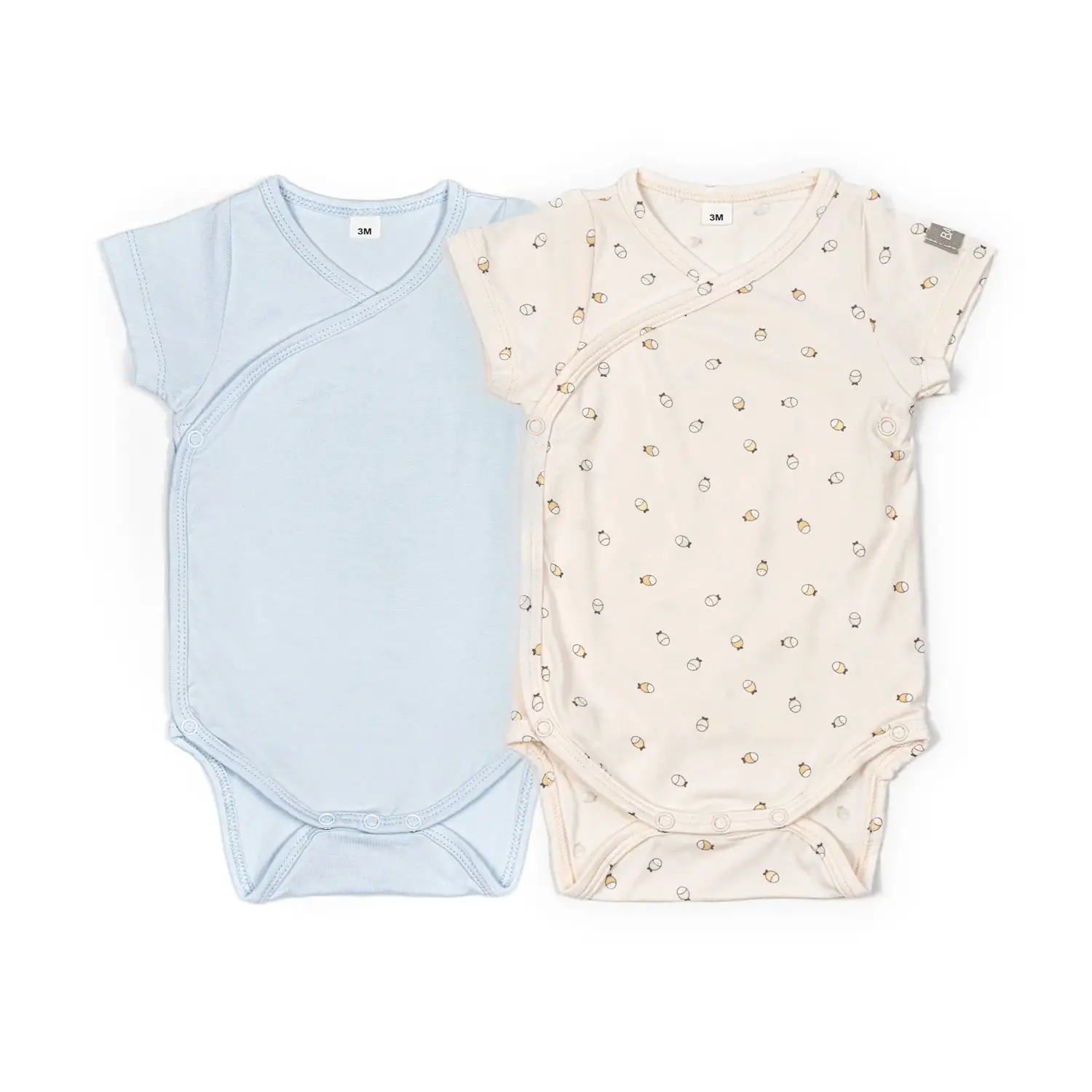 Body Maniche Corte Print Fish/Azzurro Mix - Taglia 0-1 Mese- 2 Pezzi Rosa e Azzurro - intimo neonato