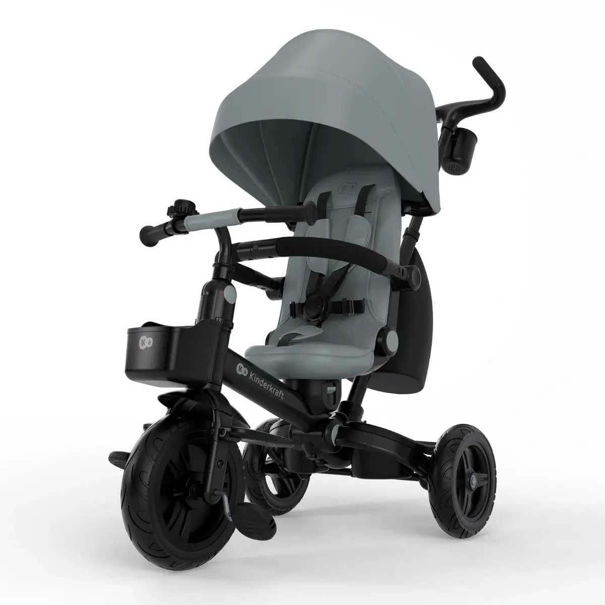 Kinderkraft Triciclo Aveo 2 Plus 6in1 Grey – da 9 Mesi a 5 Anni - Tricicli e primi passi