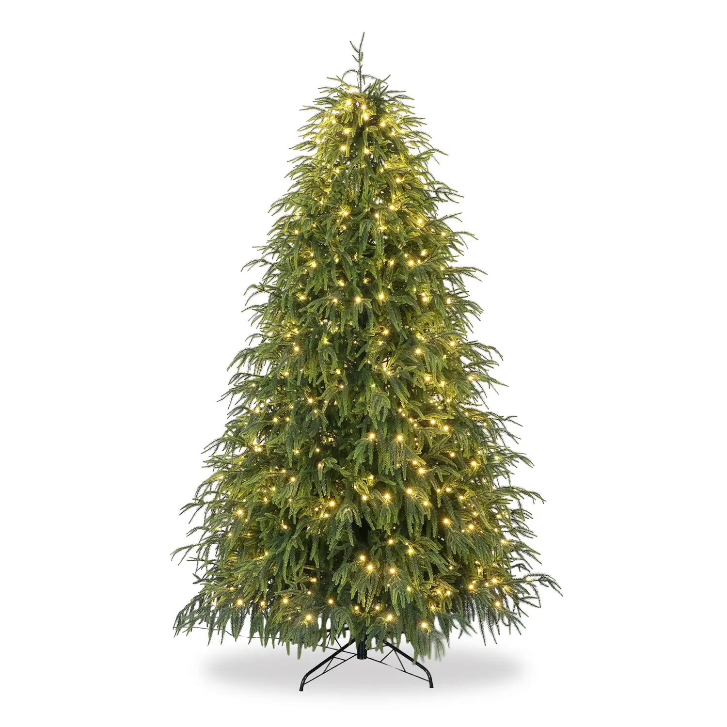 Albero di Natale Luminoso Heritage Ultra-Realistico, 850 Rami, 450 Led, Altezza 210 cm - alberi