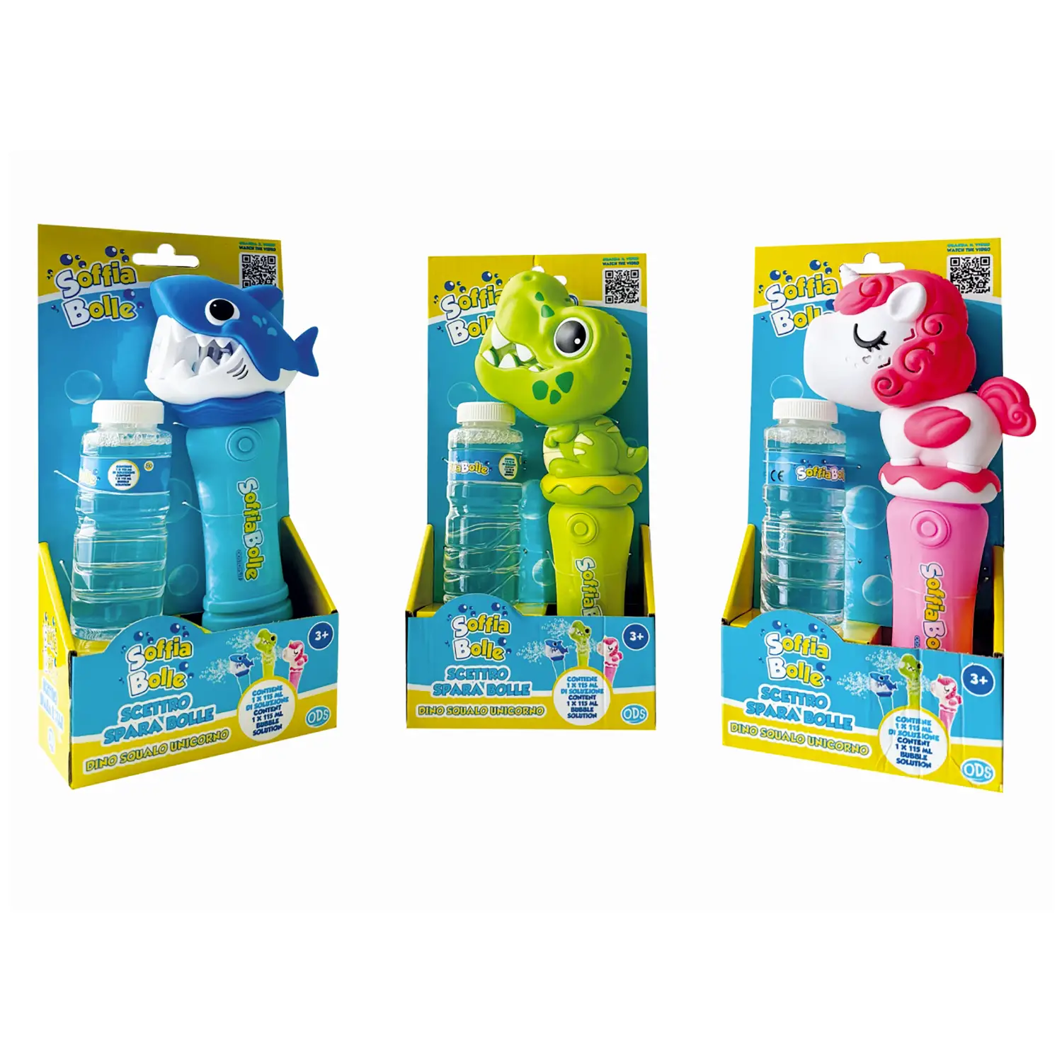 Soffiabolle - Sparabolle Dino, Squalo O Unicorno - Giochi acqua e sabbia