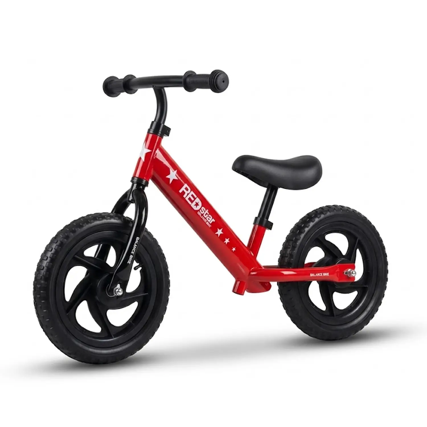 Bicicletta Senza Pedali Red Star: Balance Bike Acciaio con Sella e Manubrio Regolabili, Ruote 28 cm - Tricicli e primi passi