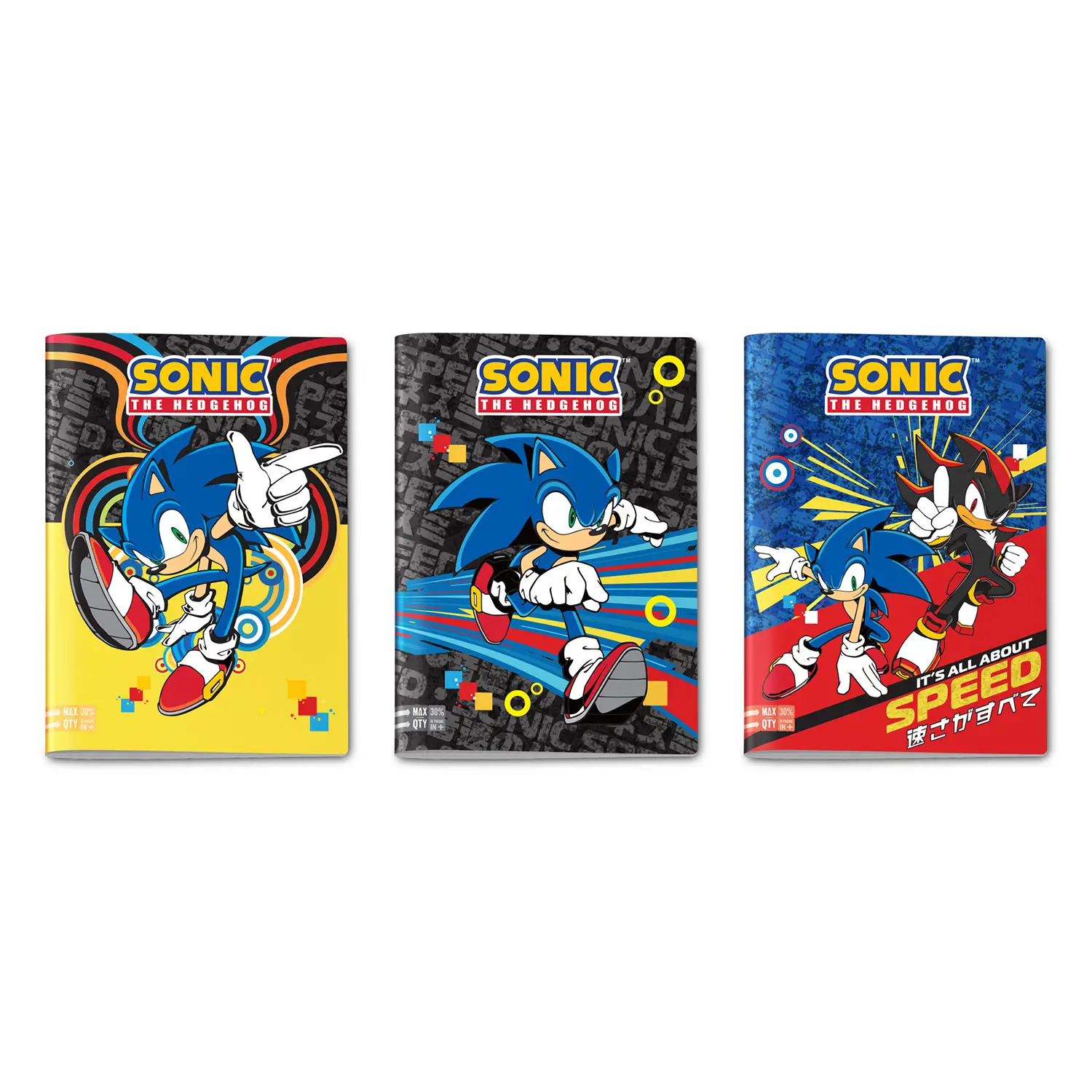 Sonic The Hedgehog Quaderno A4 Maxi 96/100 Rigatura Q - Cancelleria varia