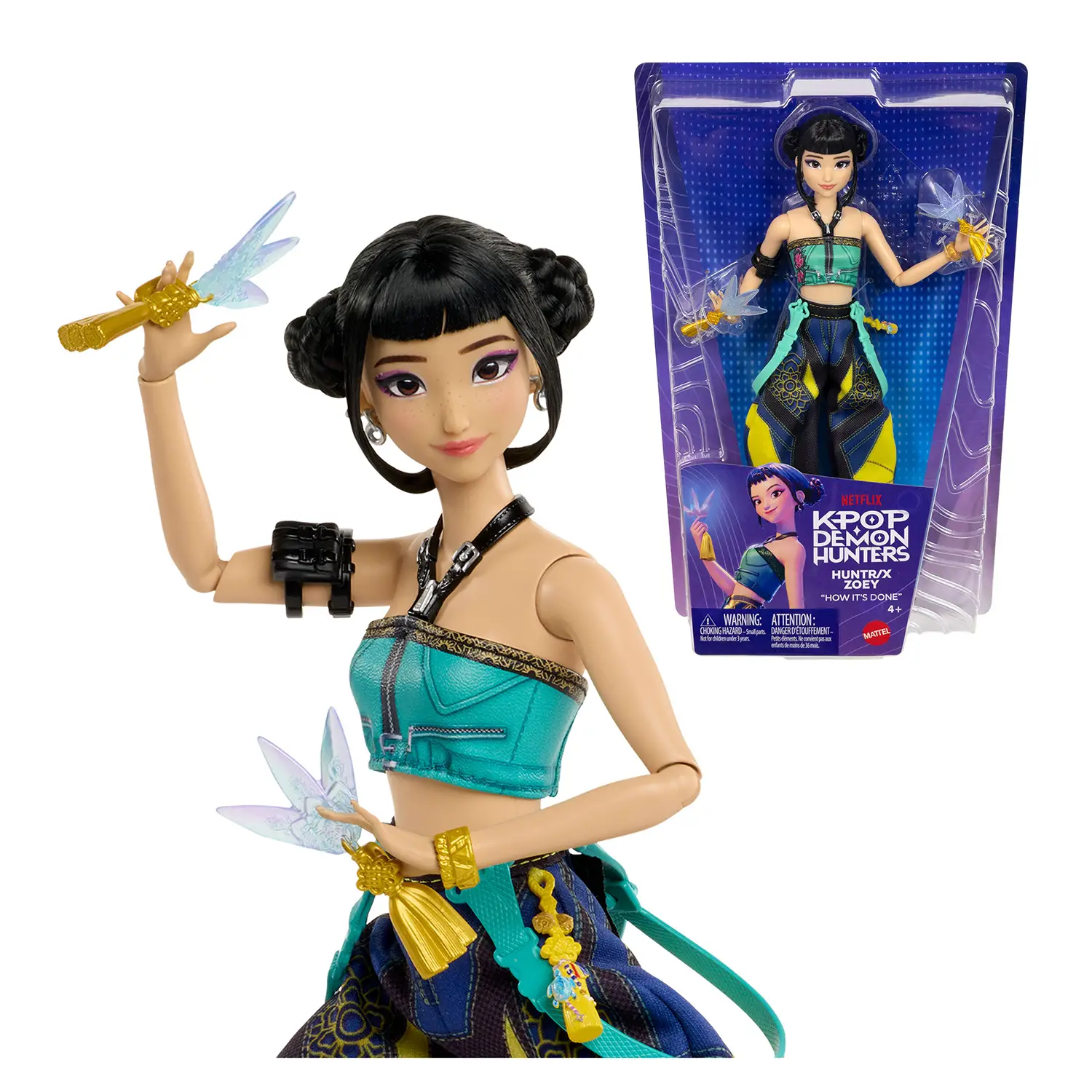 Mattel KPop Demon Hunters HUNTR/X Zoey JRN37 Bambola alla Moda - collezionabili bambina