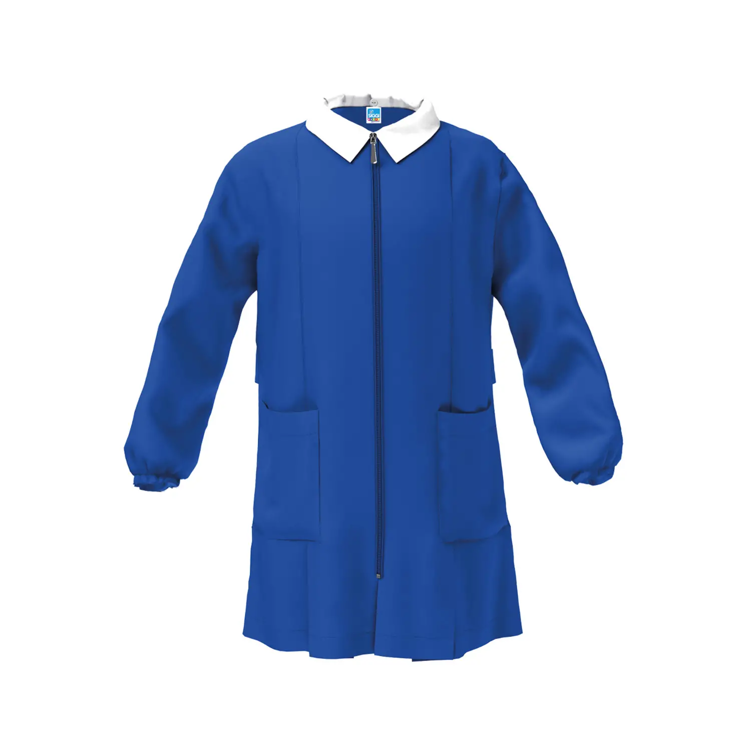 Grembiule Bambino Scuola Zip Senza Ricamo Blu 6 Anni - grembiuli scolastici