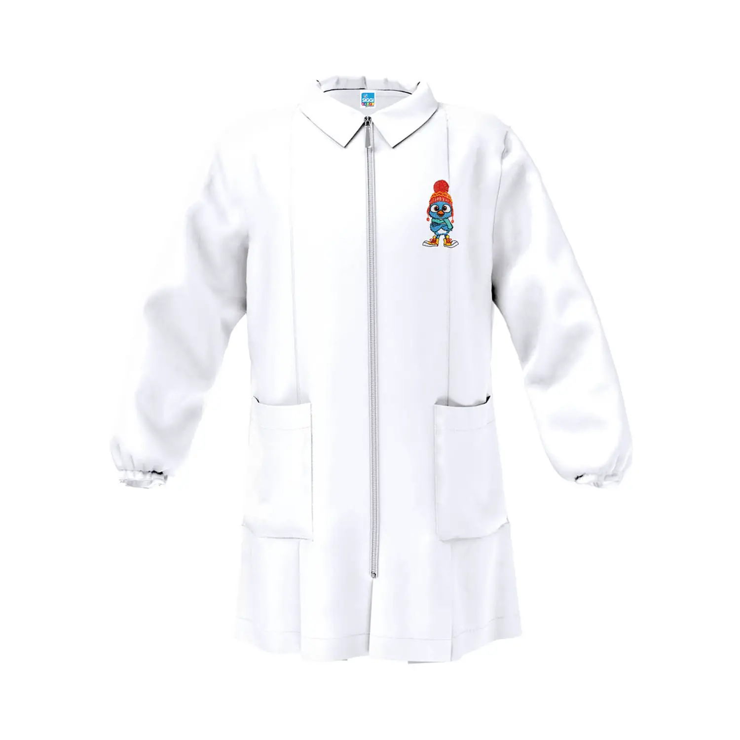 Grembiule Bambino Asilo Zip Pinguino Bianco 4 Anni - grembiuli scolastici