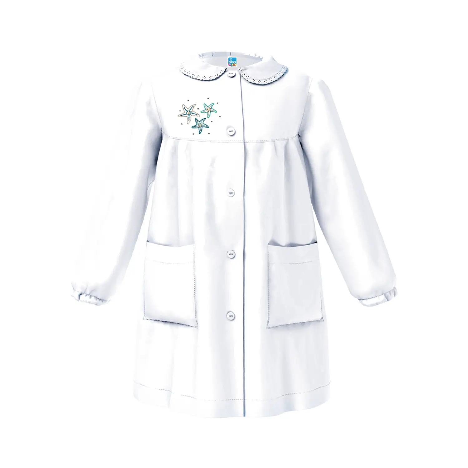 Grembiule Bambina Scuola Stelle Marine Bianco 10 Anni - grembiuli scolastici